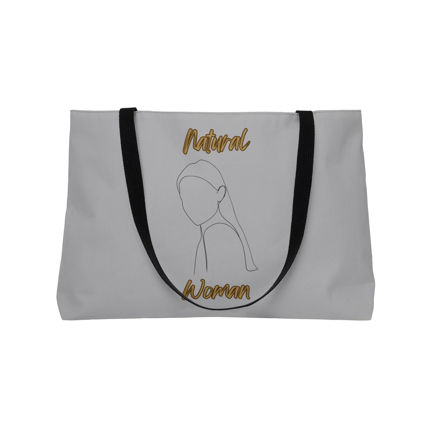 Natural Woman Tilted Look (BL) Weekender Tote Bag LIGHT GREY