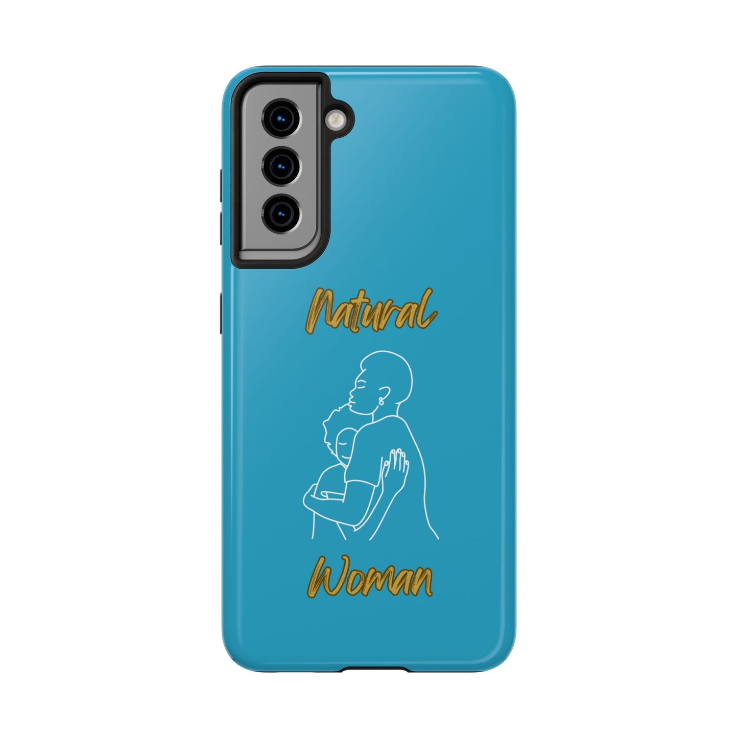 Natural Woman Safe With Momma (WL) Tough Phone Cases TURQUOISE