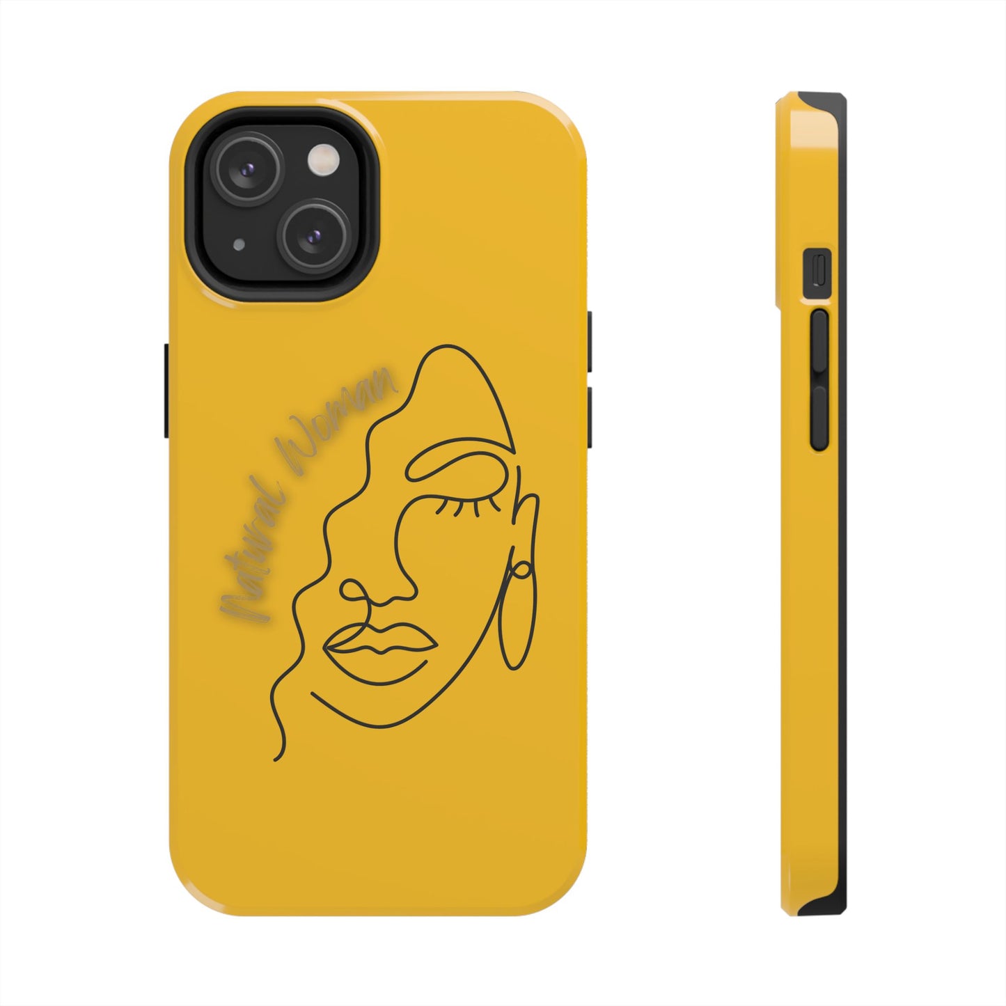 Natural Woman Half Face (BL)Tough Phone Case YELLOW