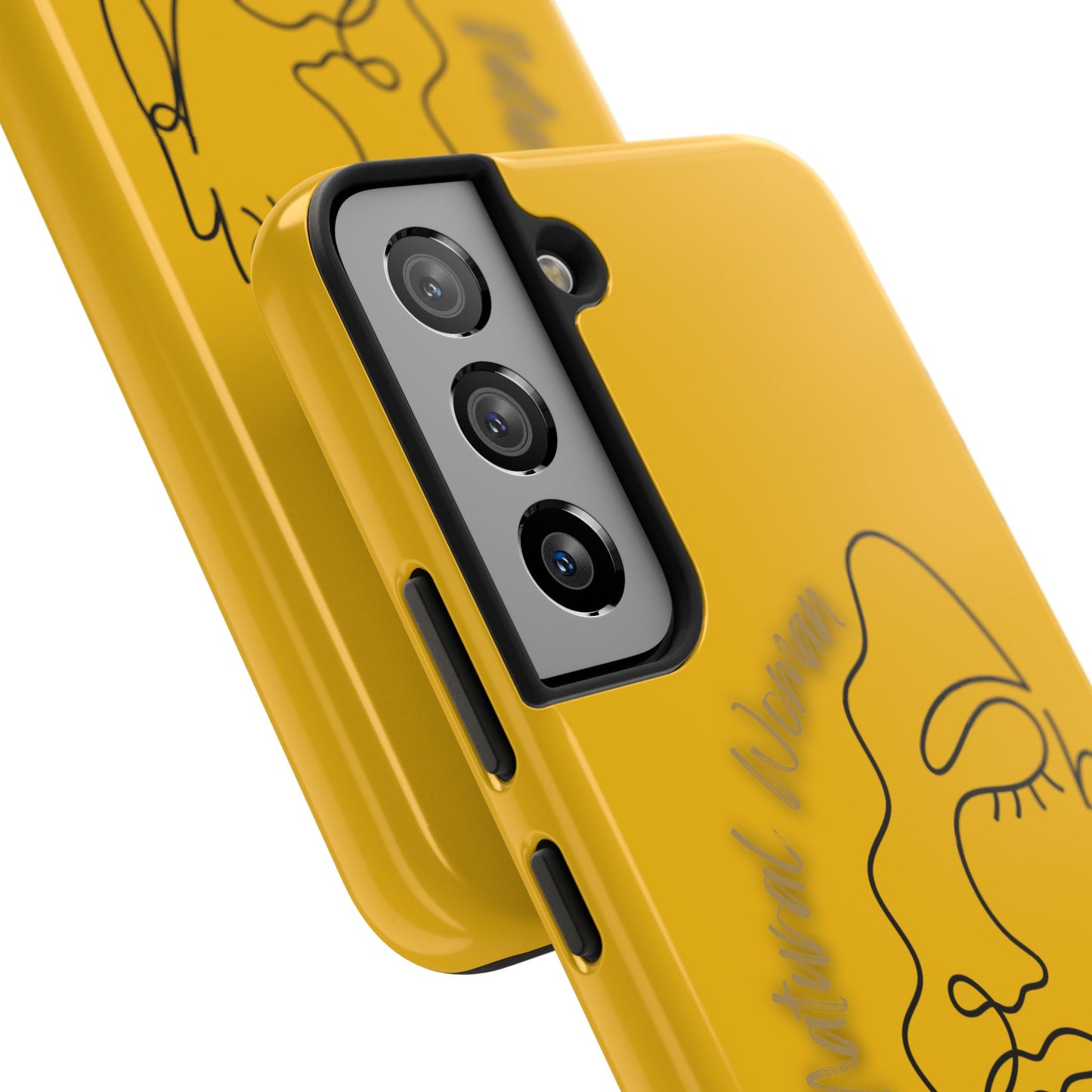 Natural Woman Half Face (BL)Tough Phone Case YELLOW
