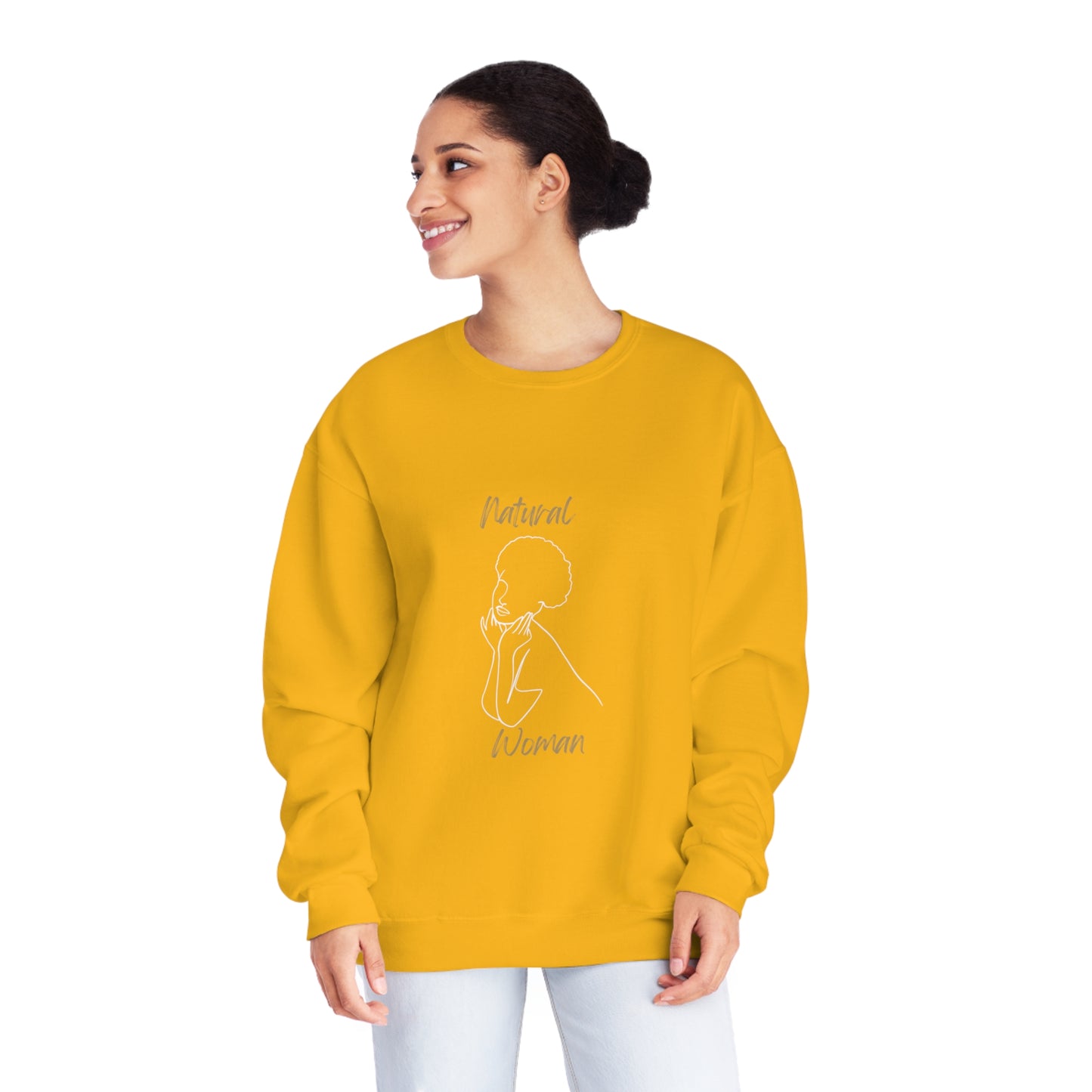 Natural Woman Cute Afro (WL) Crewneck Sweatshirt