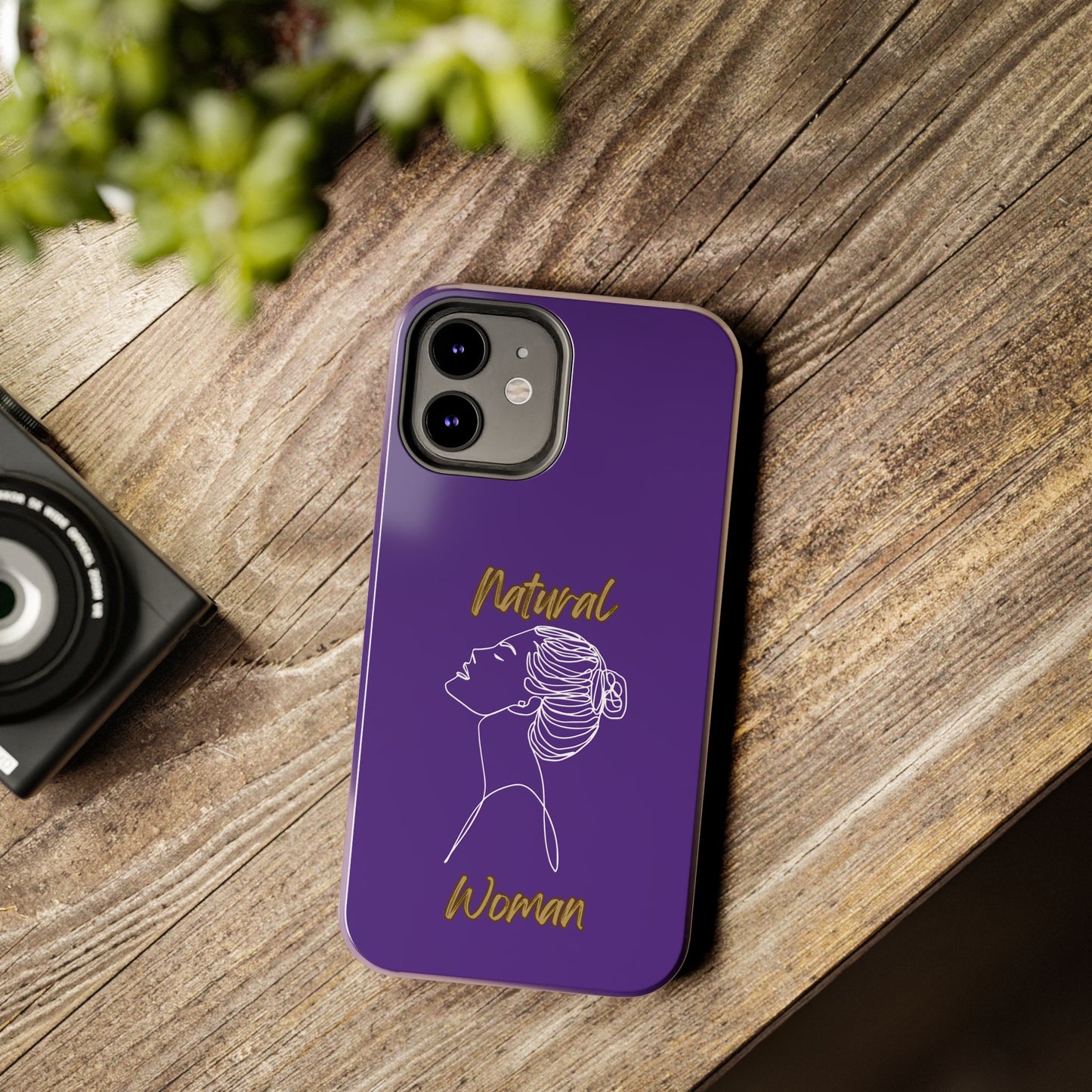 Natural Woman Wet Bun (WL) Tough Phone Cases PURPLE