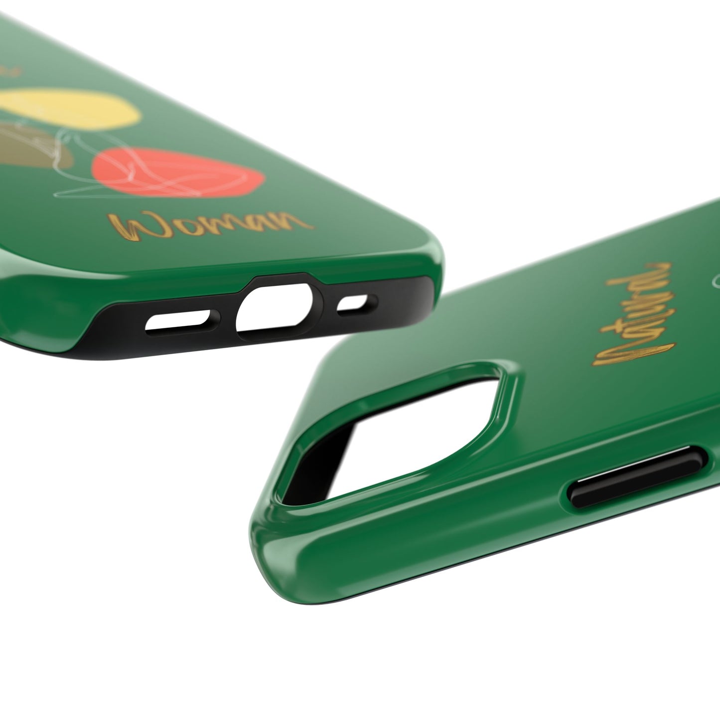 Natural Woman Colorful Pose (WL)Tough Phone Cases DARK GREEN