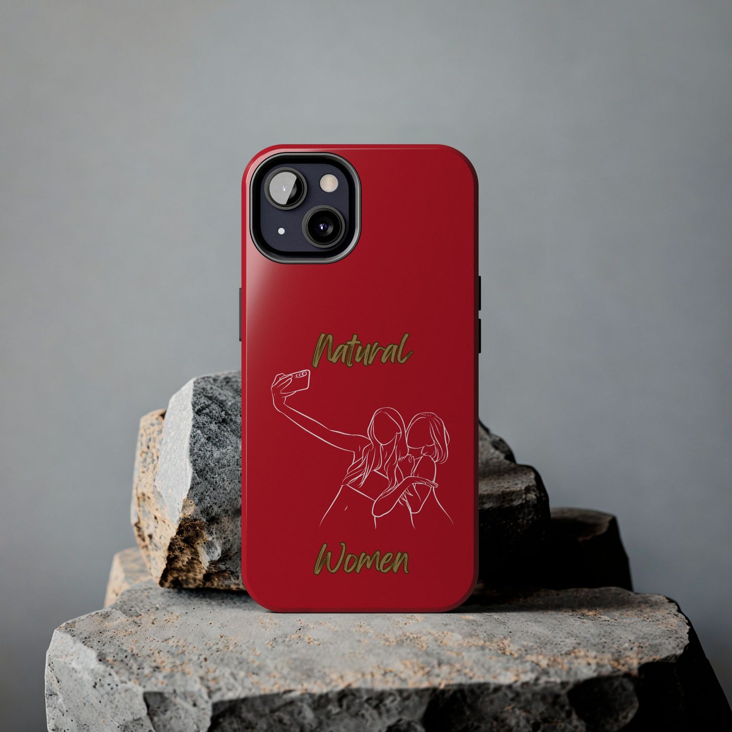 Natural Woman Friends Selfie (WL)Tough Phone Cases DARK RED