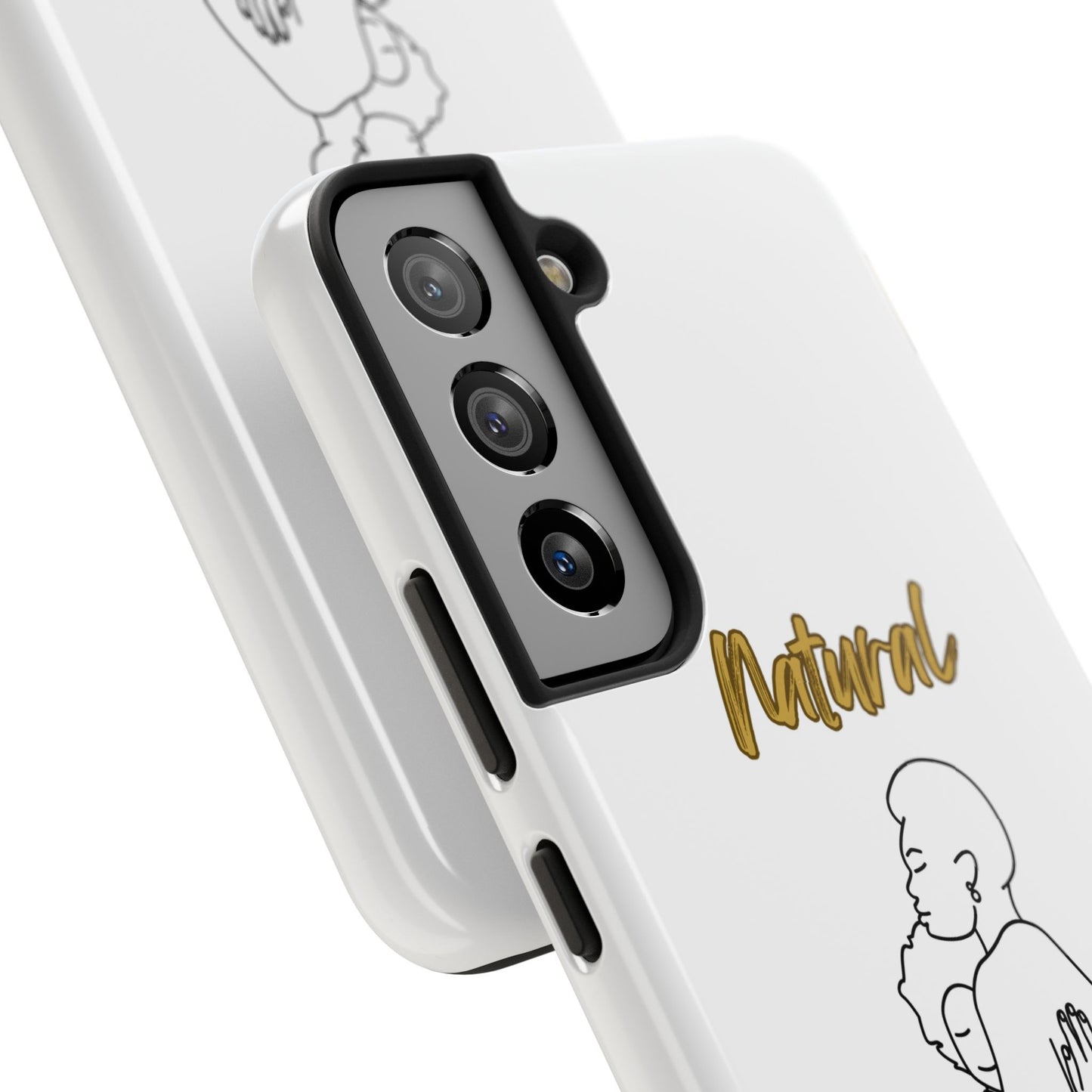 Natural Woman Safe With Momma (BL) Tough Phone Cases WHITE