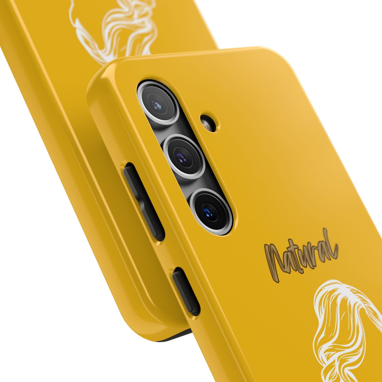 Natural Woman Long Curl (WL)Tough Phone Cases YELLOW