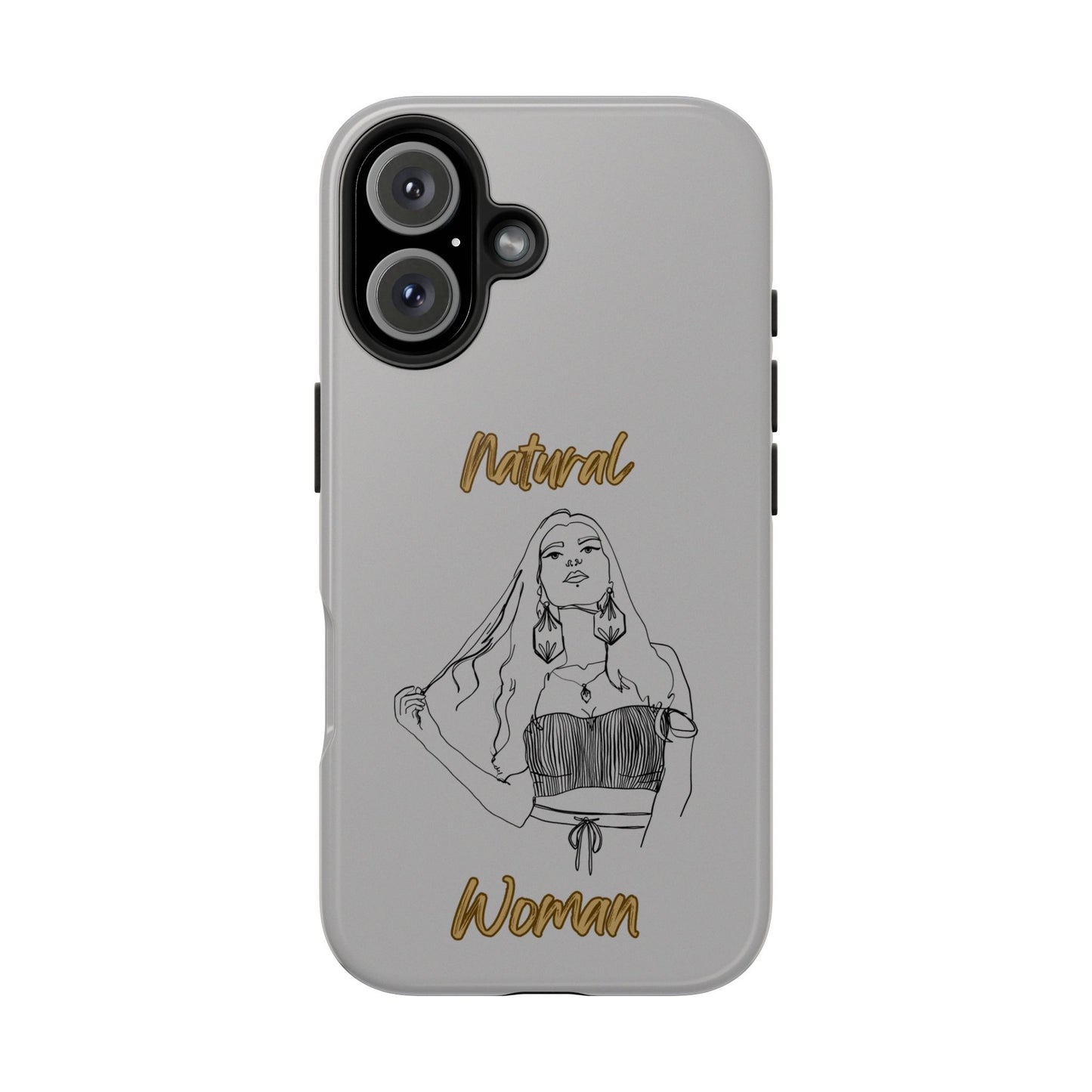 Natural Woman Thinking (BL)Tough Phone Cases LIGHT GREY