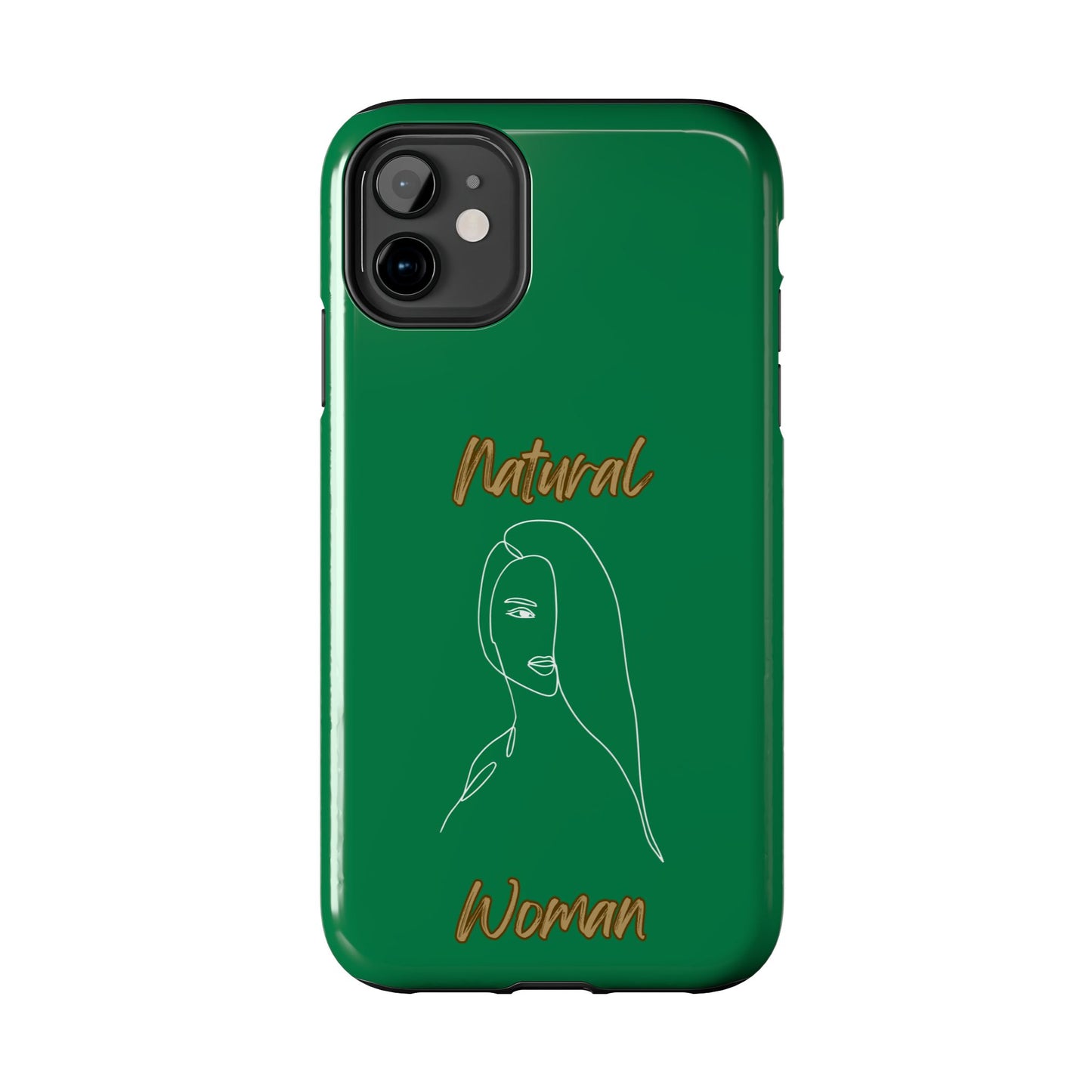 Natural Woman Covered Eye (WL)Tough Phone Cases DARK GREEN