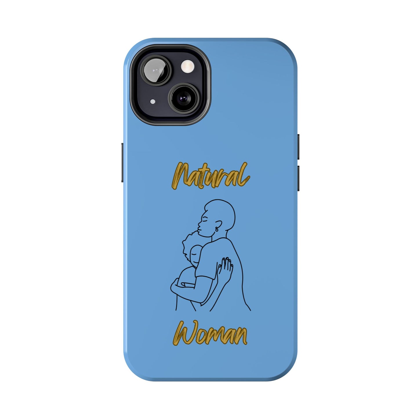Natural Woman Safe With Momma (BL) Tough Phone Cases LIGHT BLUE