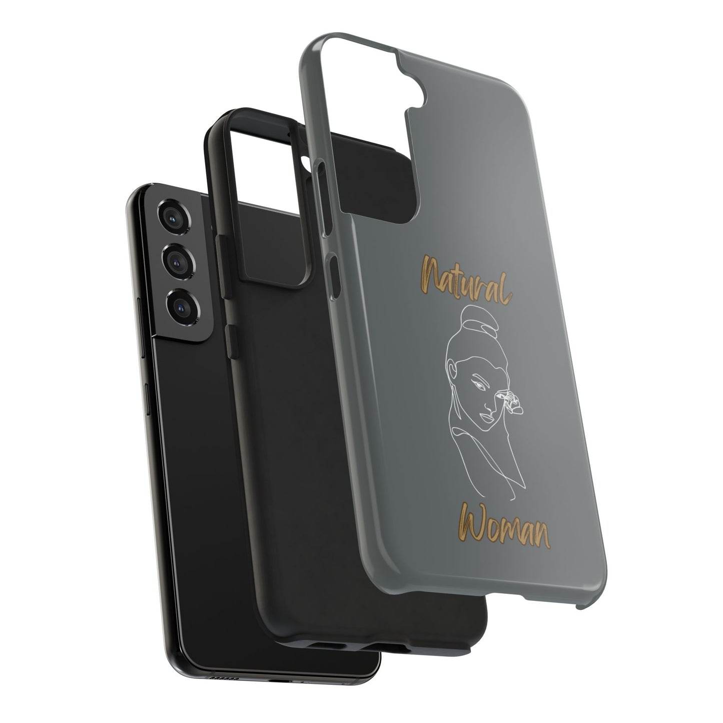 Natural Woman Sassy Bun (WL) Tough Phone Cases DARK GREY