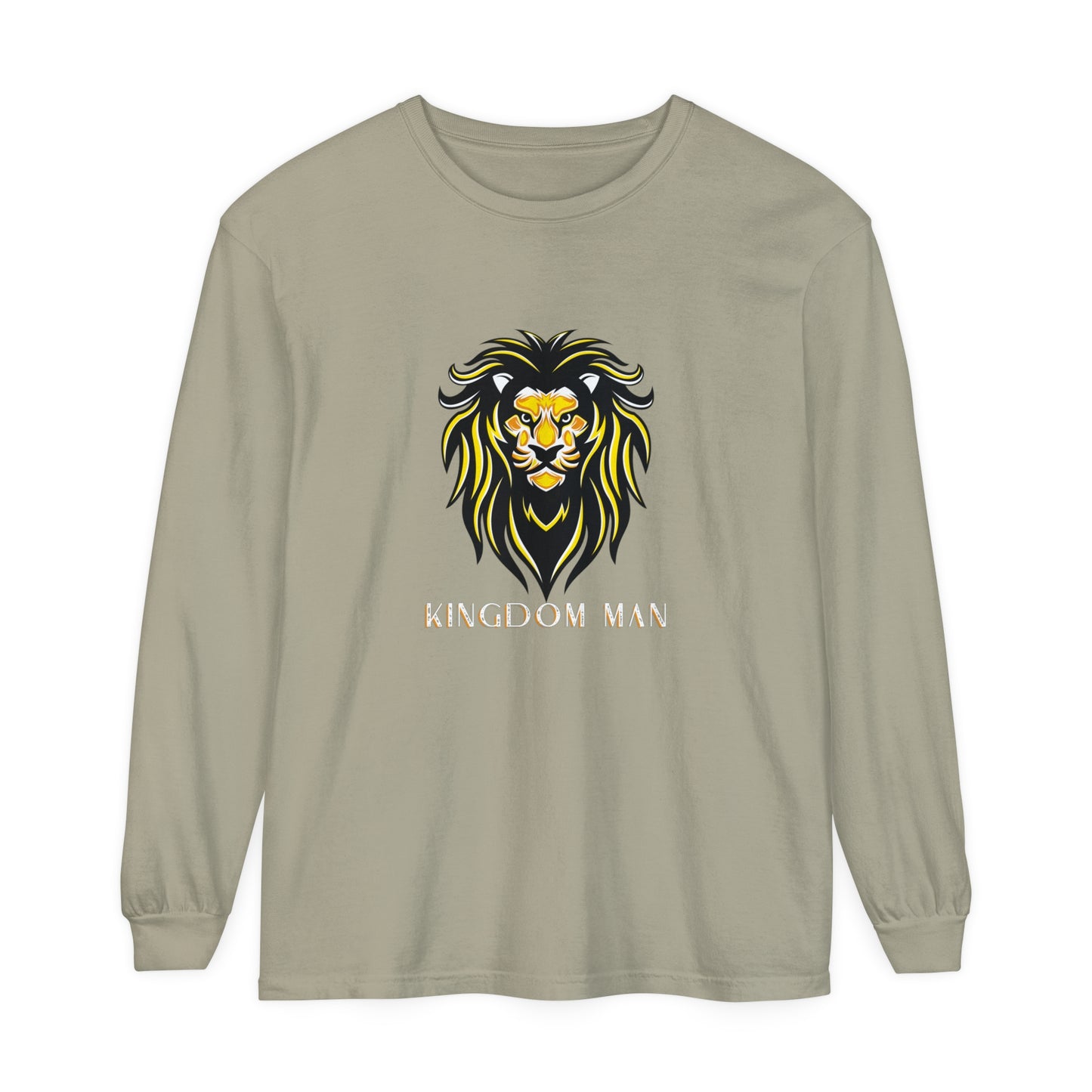 Kingdom Man (White/Gold) Long Sleeve T-Shirt