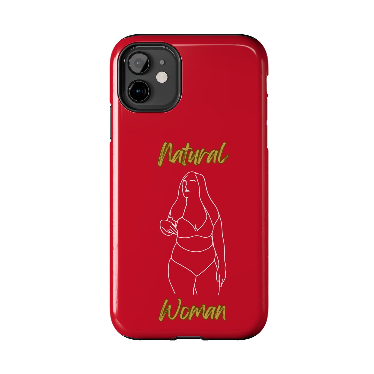 Natural Woman Full Beauty (WL)Tough Phone Cases DARK RED