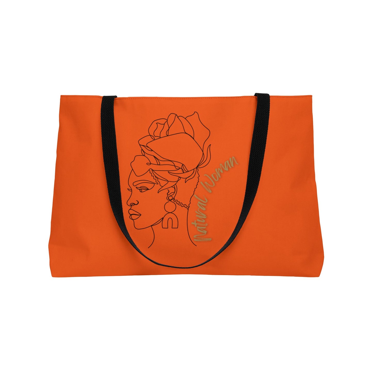 Natural Woman Flower Wrap (BL) Weekender Tote Bag ORANGE