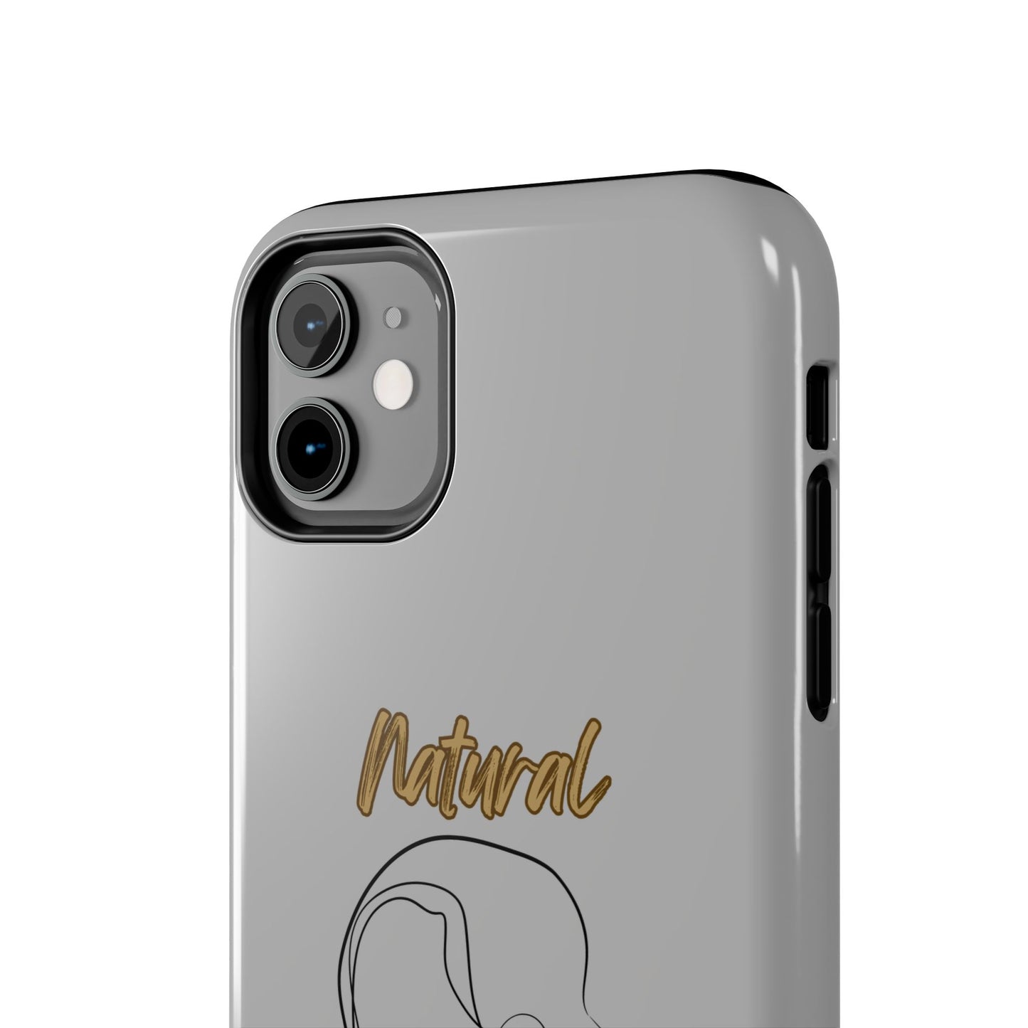 Natural Woman Hanging Hair (BL) Tough Phone Cases LIGHT GREY