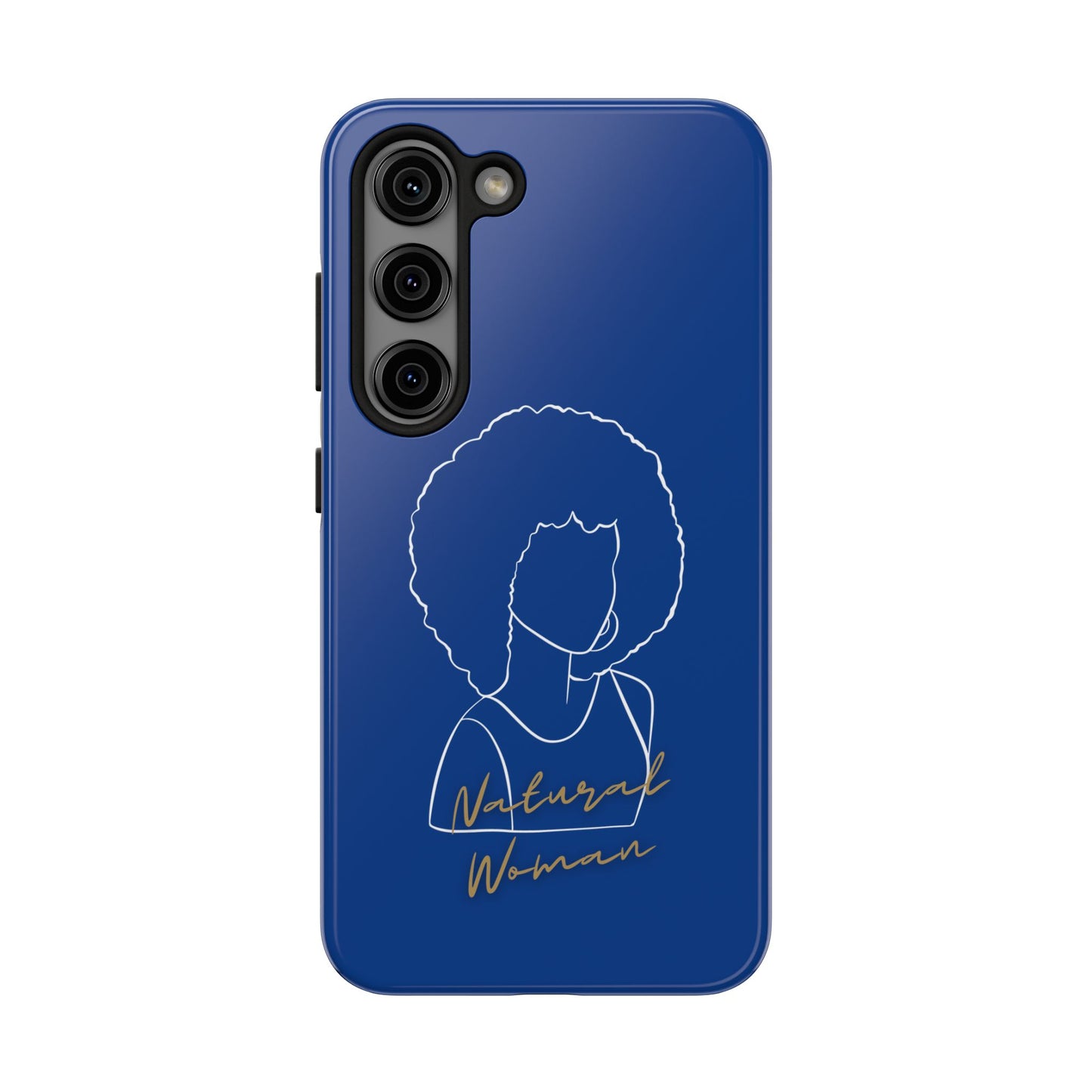 Natural Woman Afro (WL)Tough Phone Cases DARK BLUE