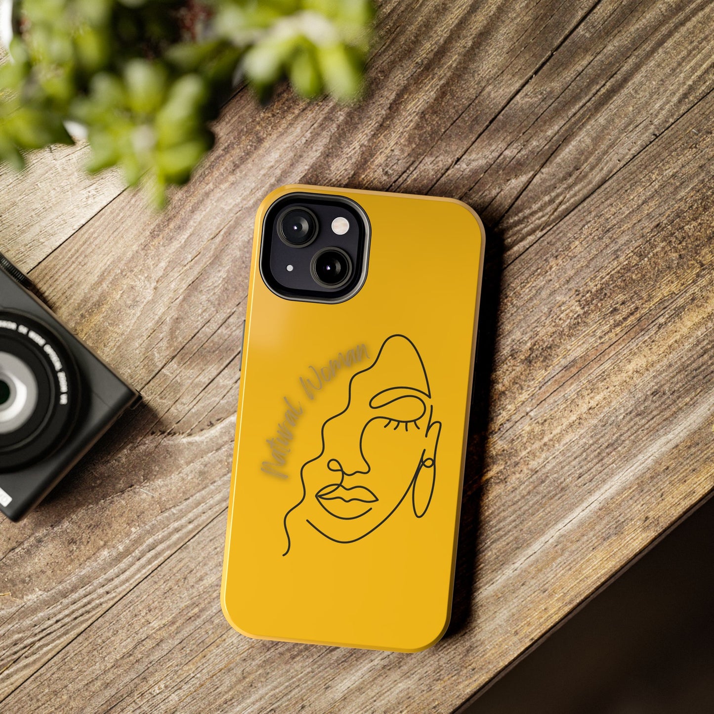 Natural Woman Half Face (BL)Tough Phone Case YELLOW