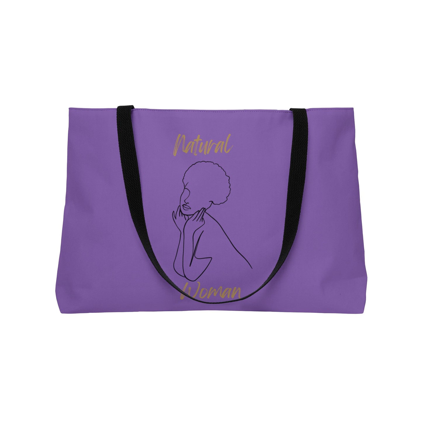 Natural Woman Cute Afro (BL) Weekender Tote Bag LIGHT PURPLE