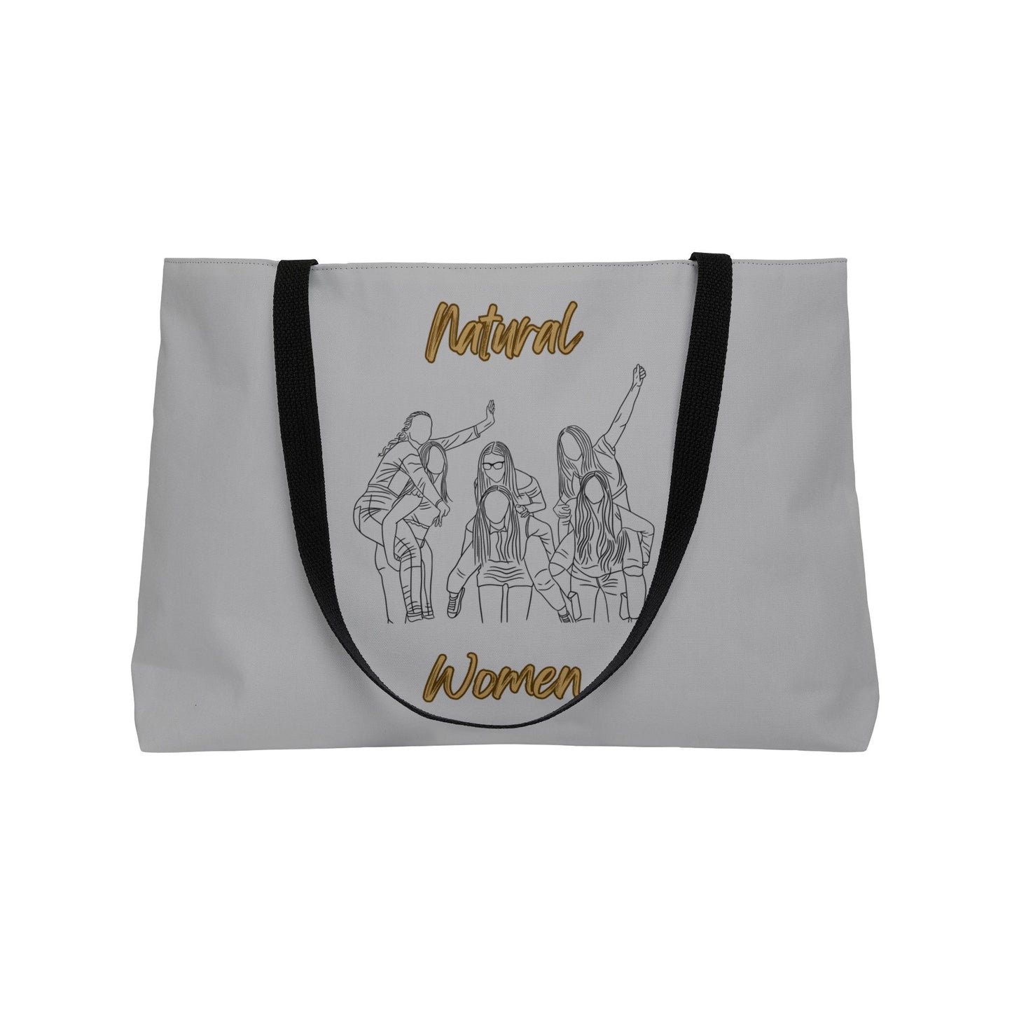 Natural Women Piggy Back (BL) Weekender Tote Bag LIGHT GREY