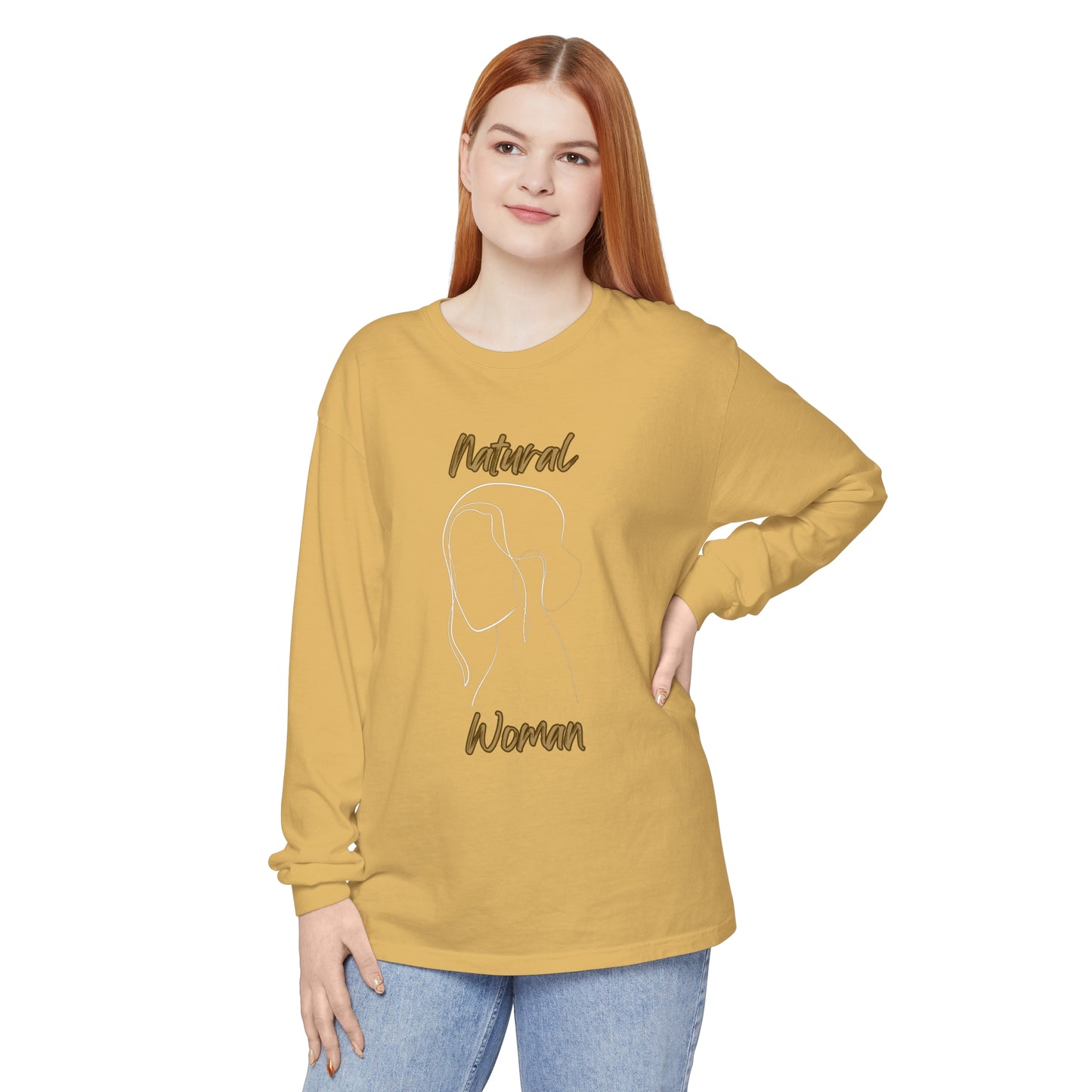 Natural Woman Hanging Hair (WL)  Long Sleeve T-Shirt