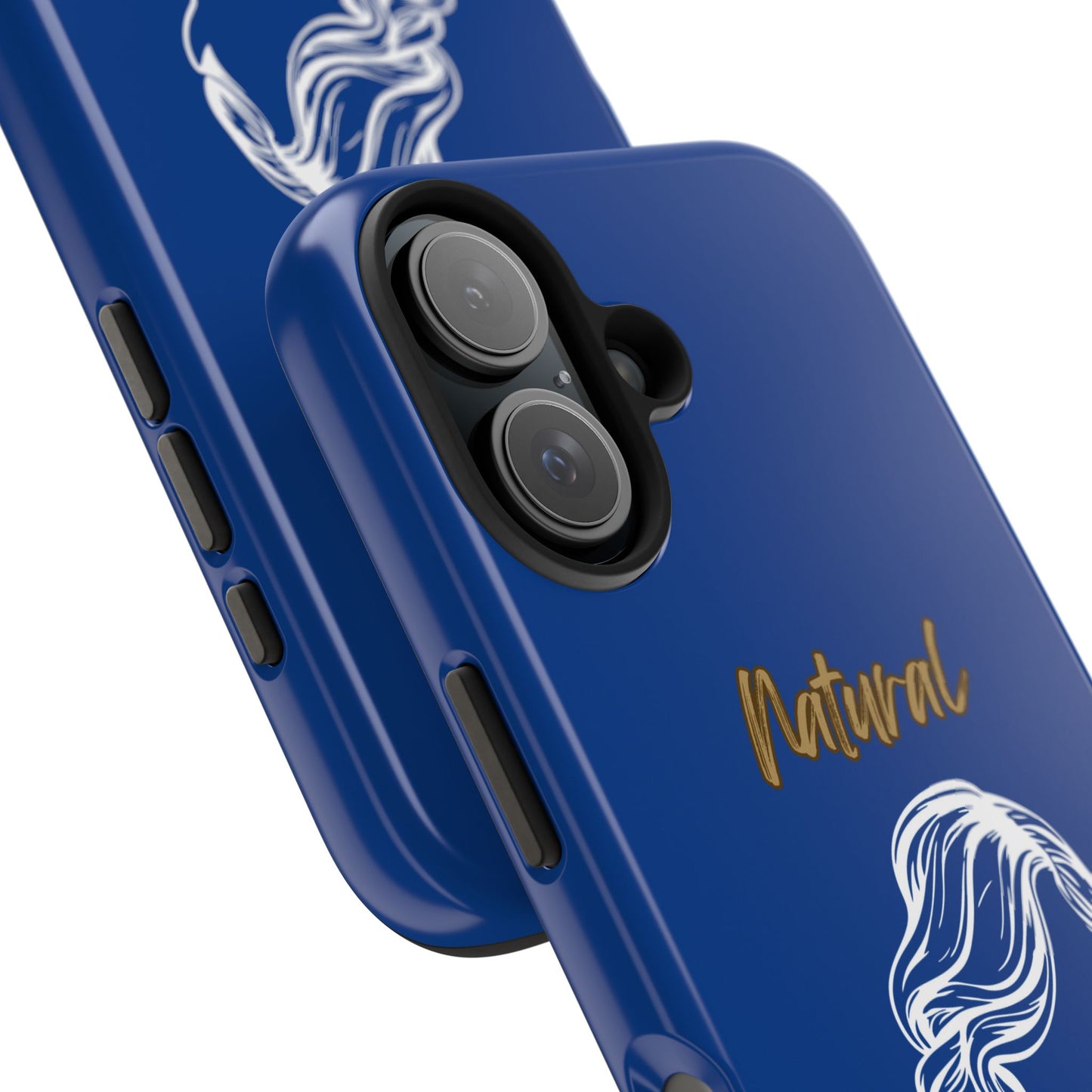 Natural Woman Long Curl (WL)Tough Phone Cases DARK BLUE