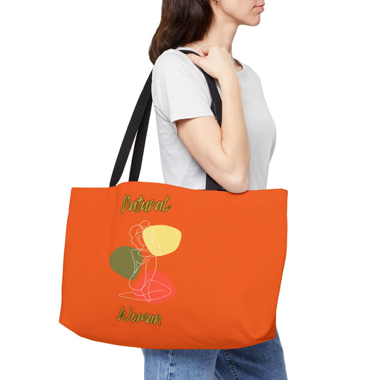 Natural Woman Colorful Pose (WL) Weekender Tote Bag ORANGE