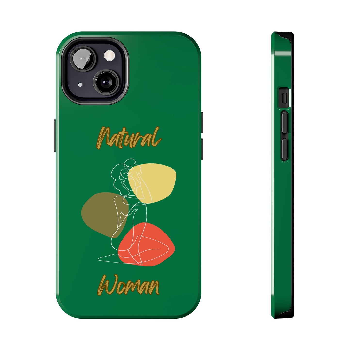 Natural Woman Colorful Pose (WL)Tough Phone Cases DARK GREEN