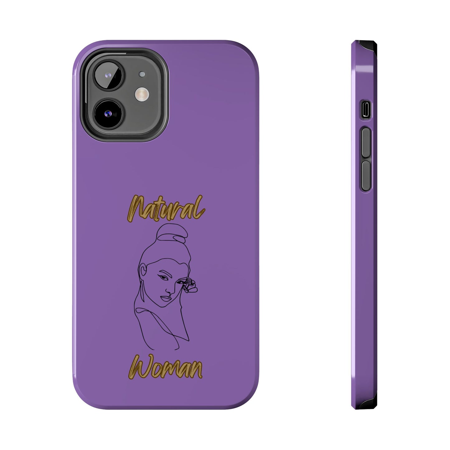 Natural Woman Sassy Bun (BL) Tough Phone Cases LIGHT PURPLE