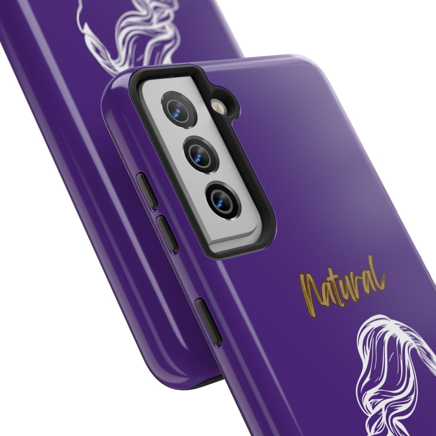 Natural Woman Long Curl (WL)Tough Phone Cases PURPLE