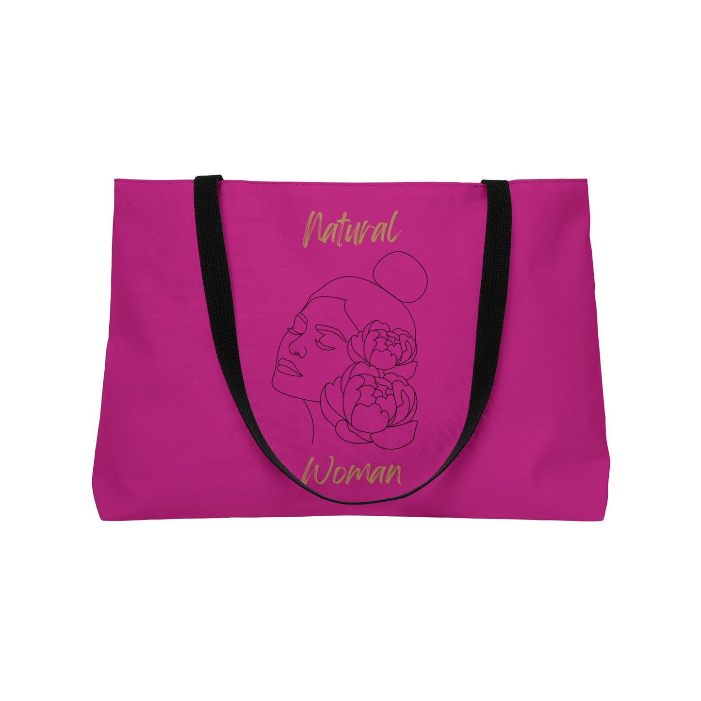 Natural Woman Bun Flower (BL) Weekender Tote Bag PINK
