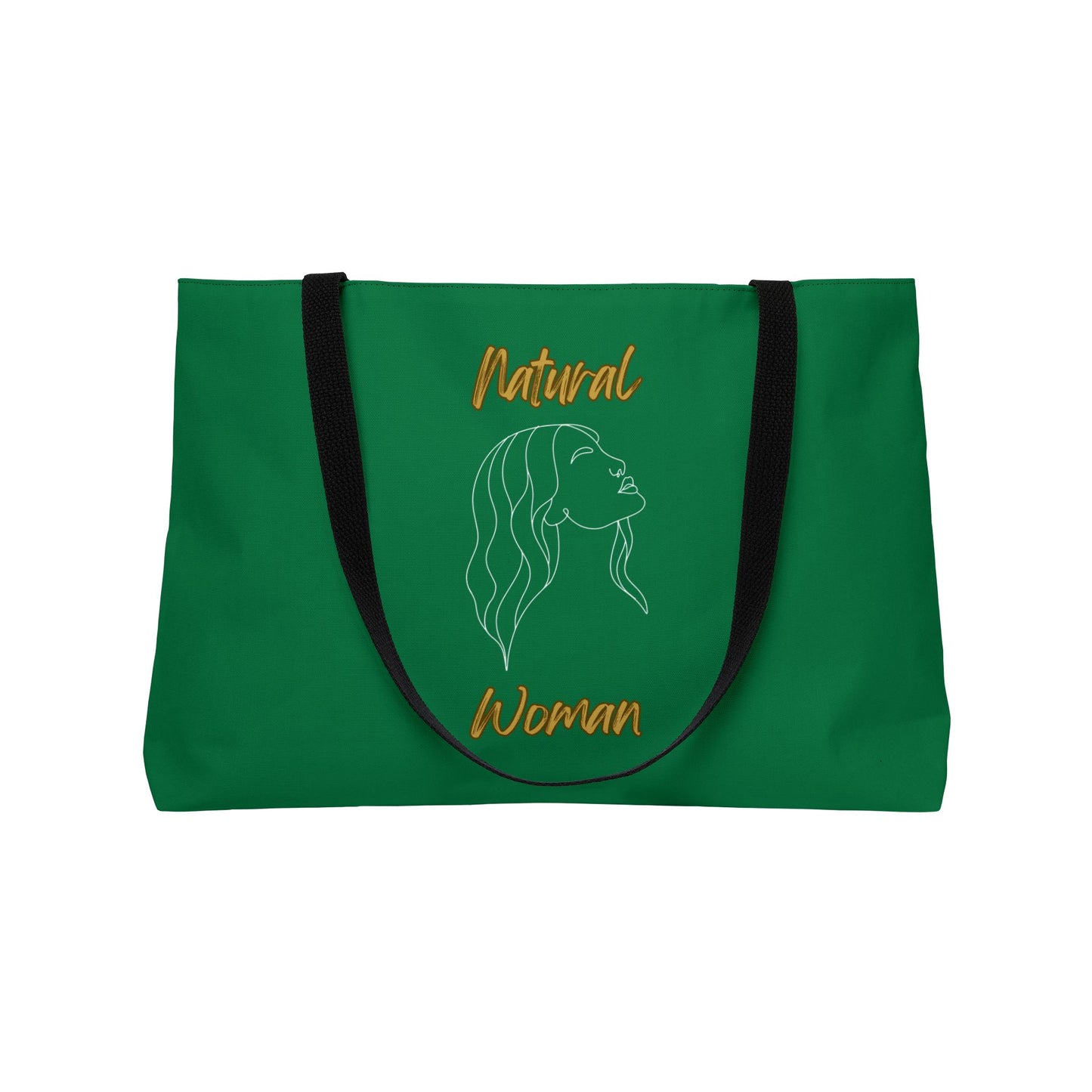 Natural Woman Breeze On Face (WL) Weekender Tote Bag DARK GREEN