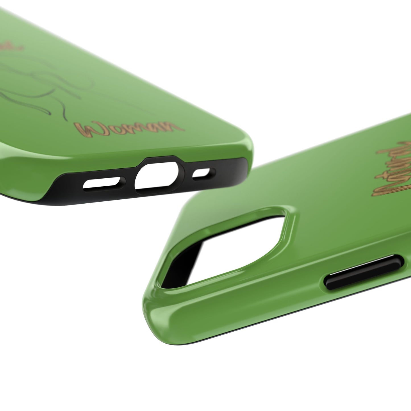 Natural Woman Hanging Hair (BL) Tough Phone Cases GREEN