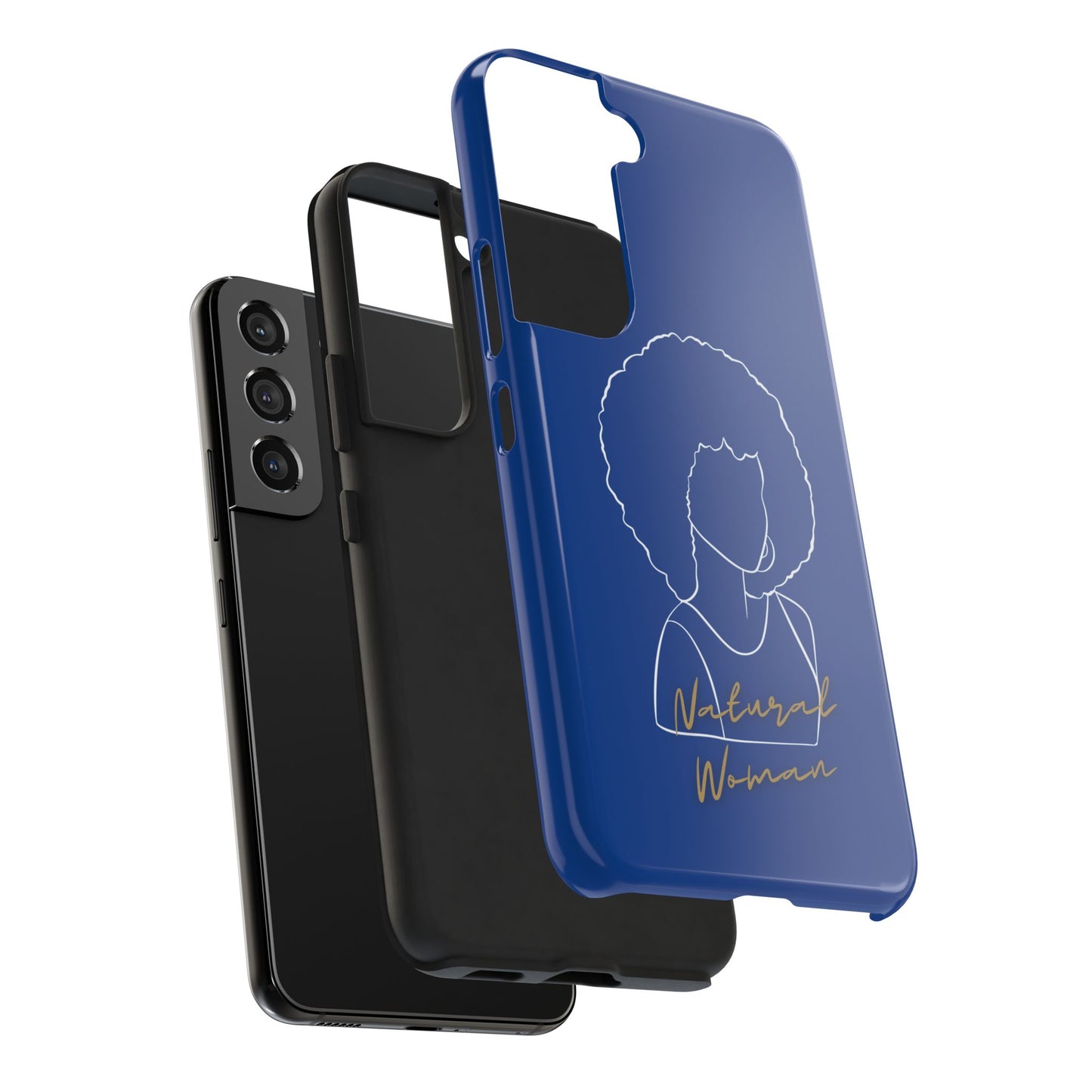 Natural Woman Afro (WL)Tough Phone Cases DARK BLUE