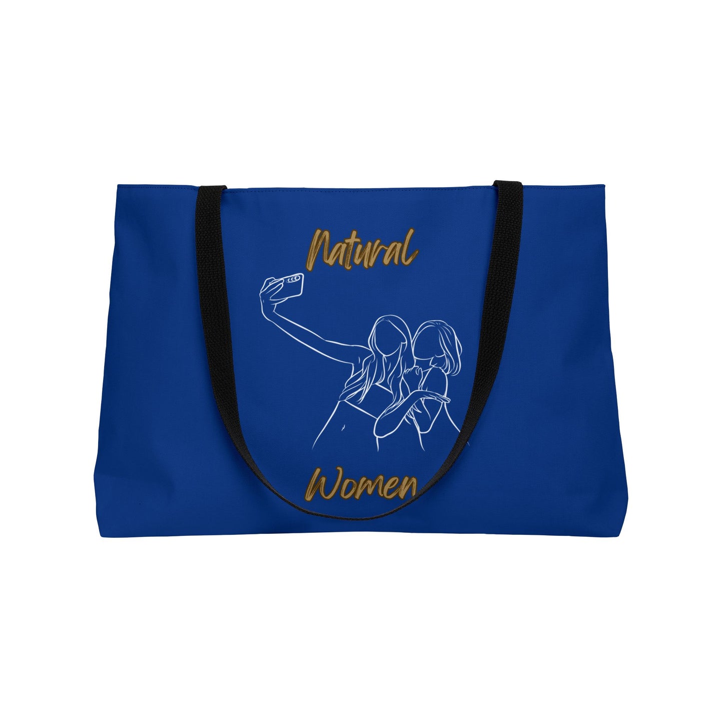 Natural Women Friends Selfie (WL) Weekender Tote Bag DARK BLUE
