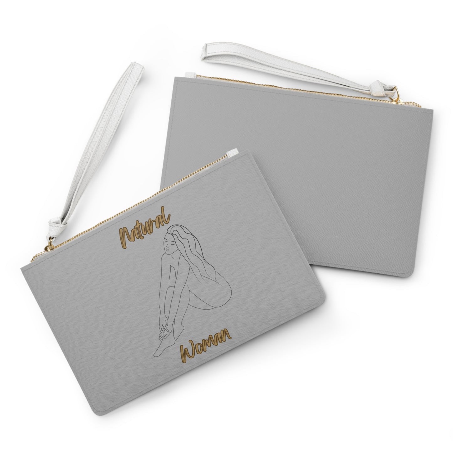 Natural Woman Beauty (BL) Clutch Bag LIGHT GREY