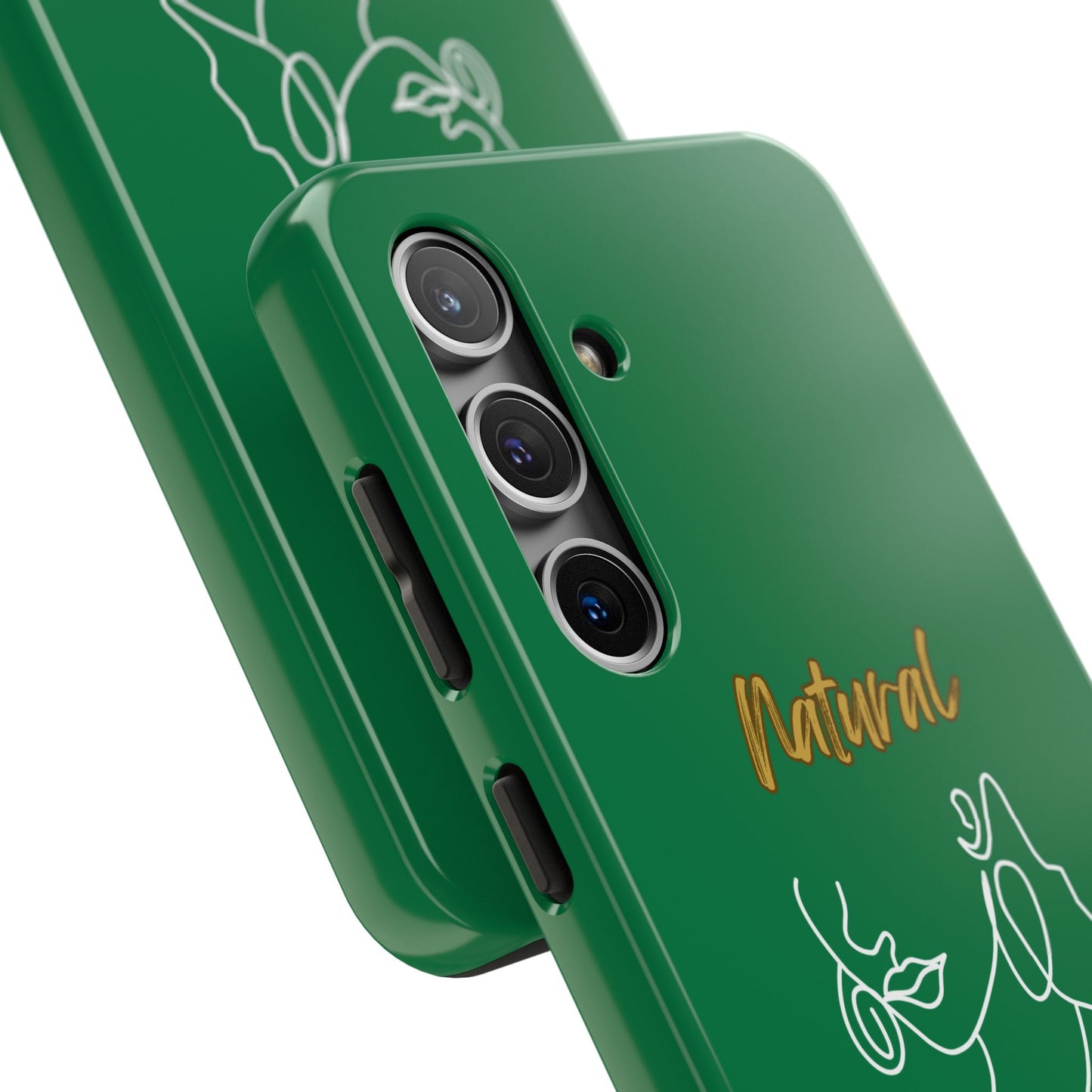 Natural Woman Lips (WL)Tough Phone Cases DARK GREEN