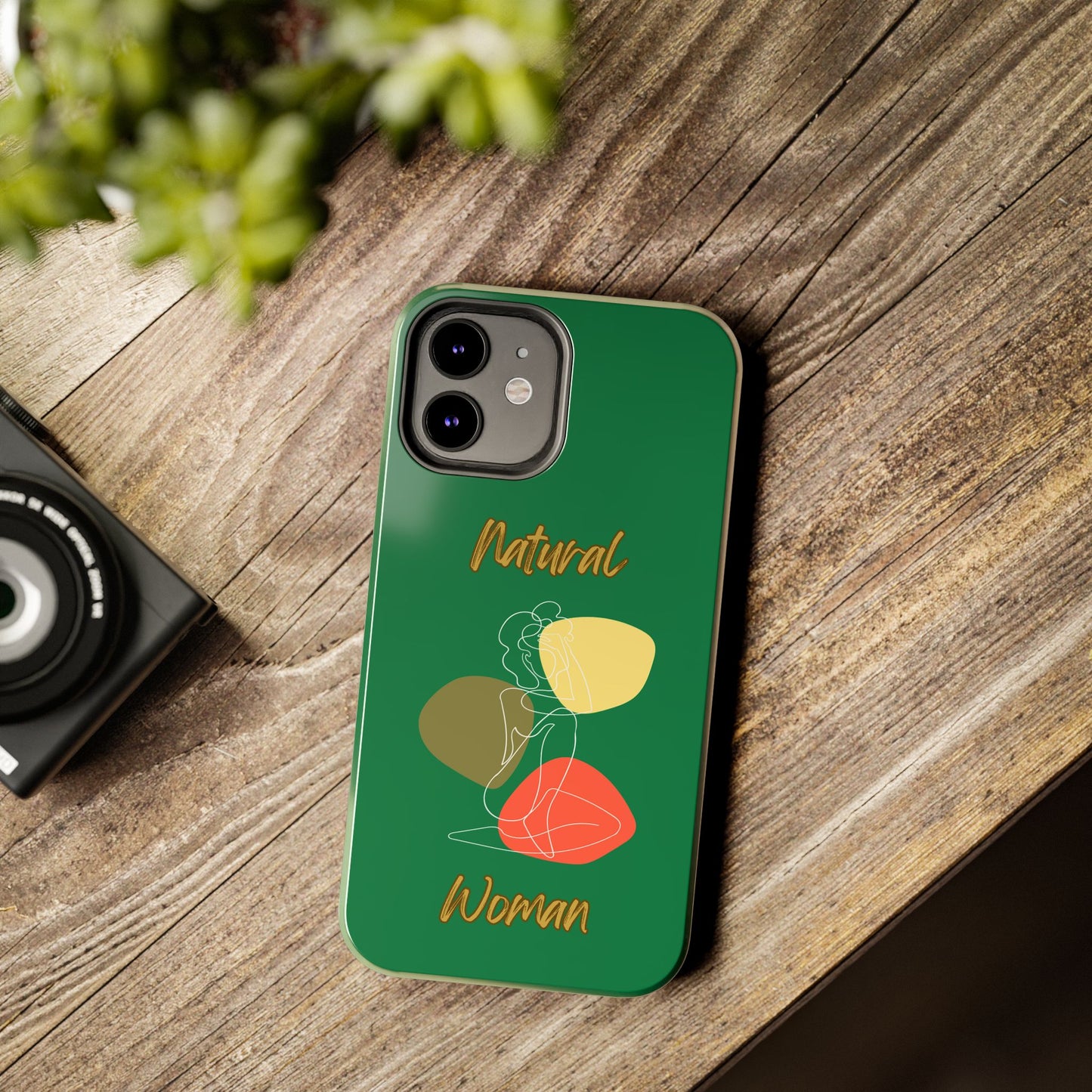 Natural Woman Colorful Pose (WL)Tough Phone Cases DARK GREEN