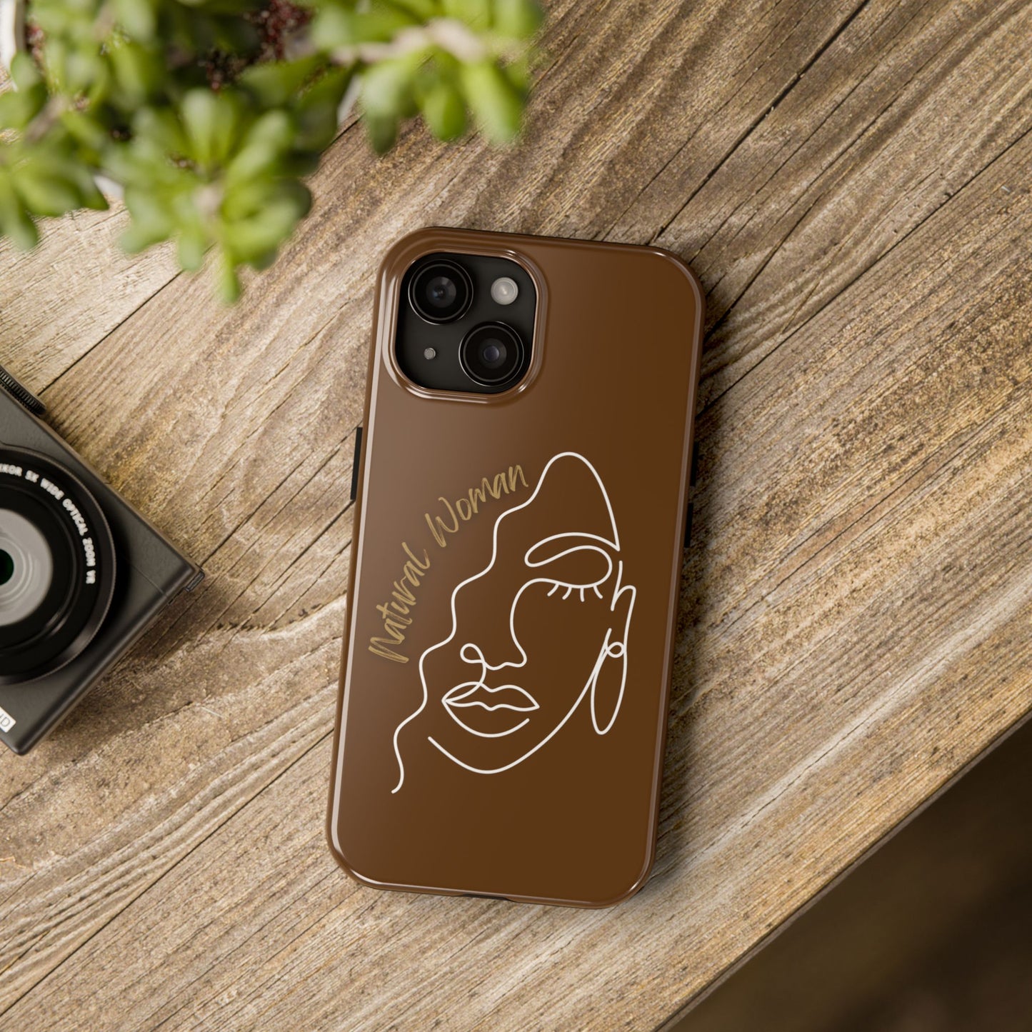 Natural Woman Half Face (WL)Tough Phone Case BROWN