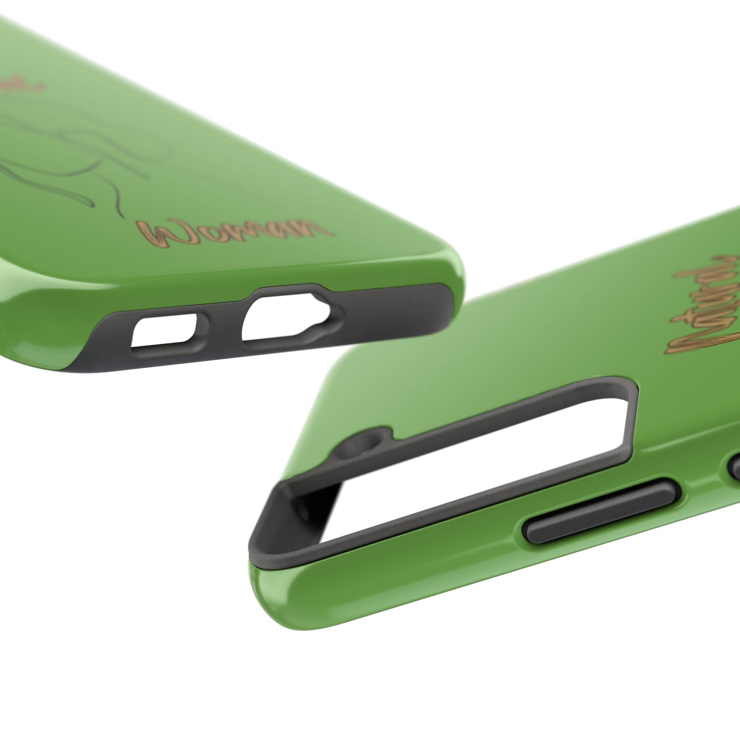 Natural Woman Hanging Hair (BL) Tough Phone Cases GREEN
