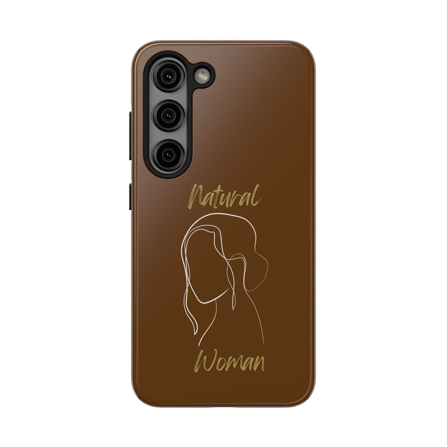 Natural Woman Hanging Hair (WL) Tough Phone Cases BROWN