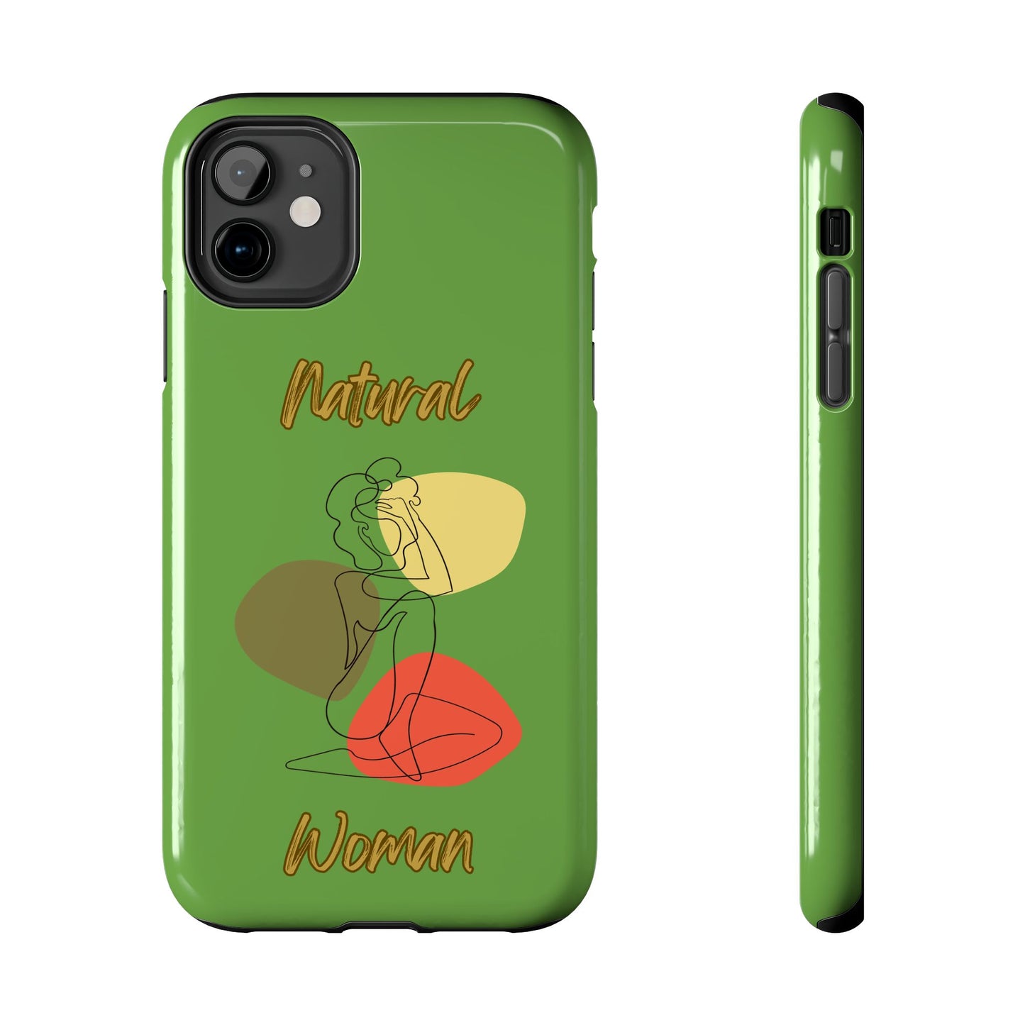 Natural Woman Colorful Pose (BL)Tough Phone Cases GREEN