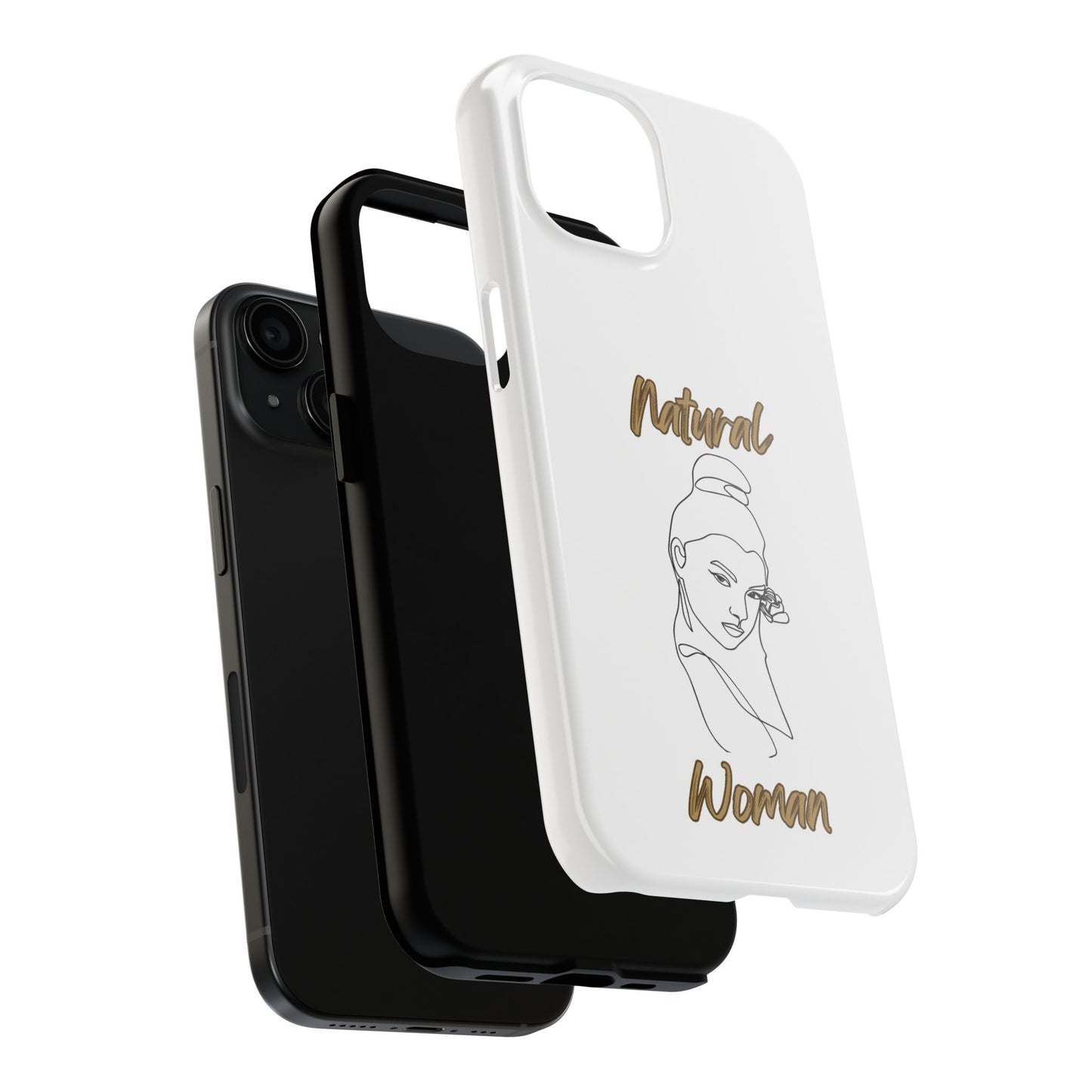 Natural Woman Sassy Bun (BL) Tough Phone Cases WHITE