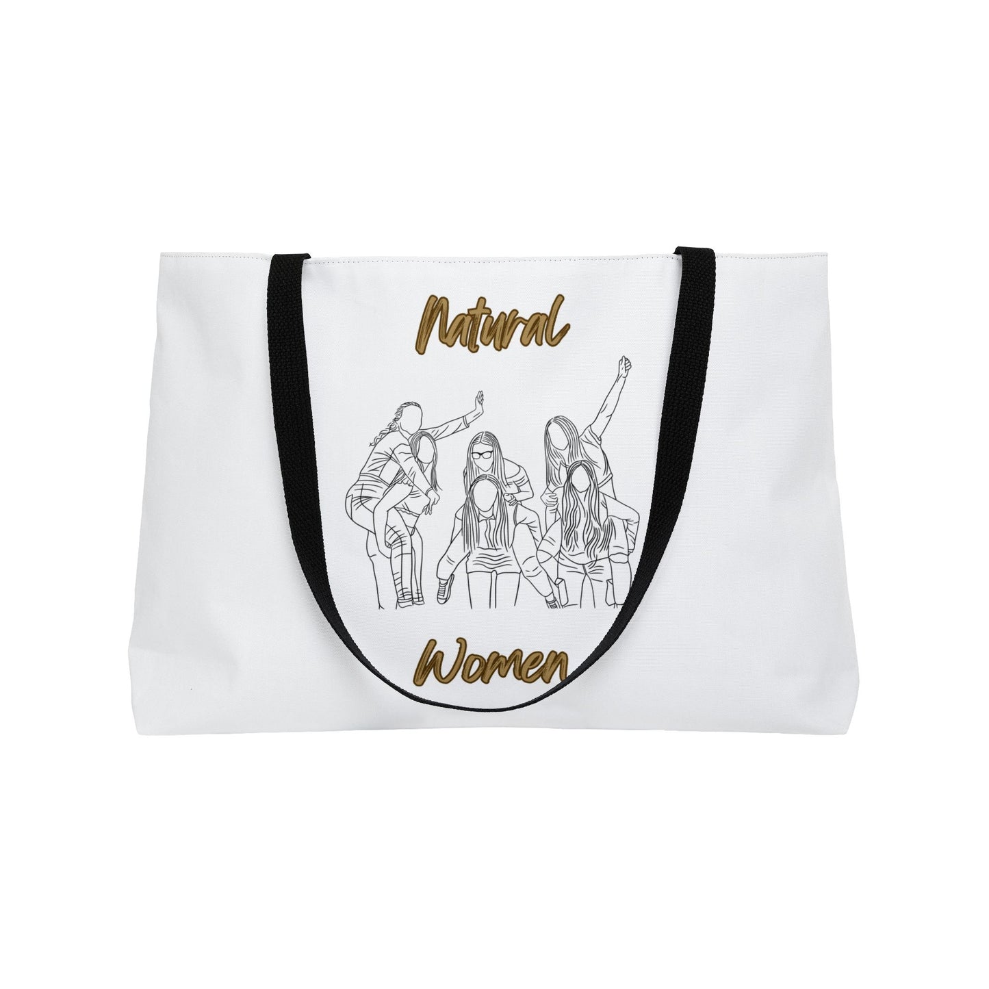 Natural Women Piggy Back (BL) Weekender Tote Bag WHITE