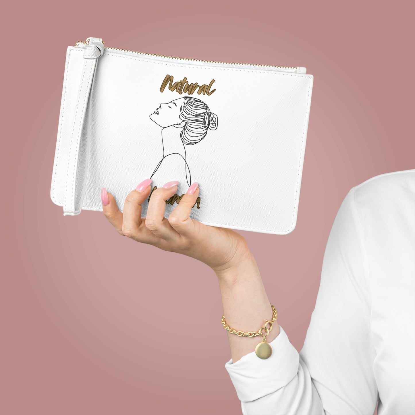 Natural Woman Wet Bun (BL) Clutch Bag WHITE