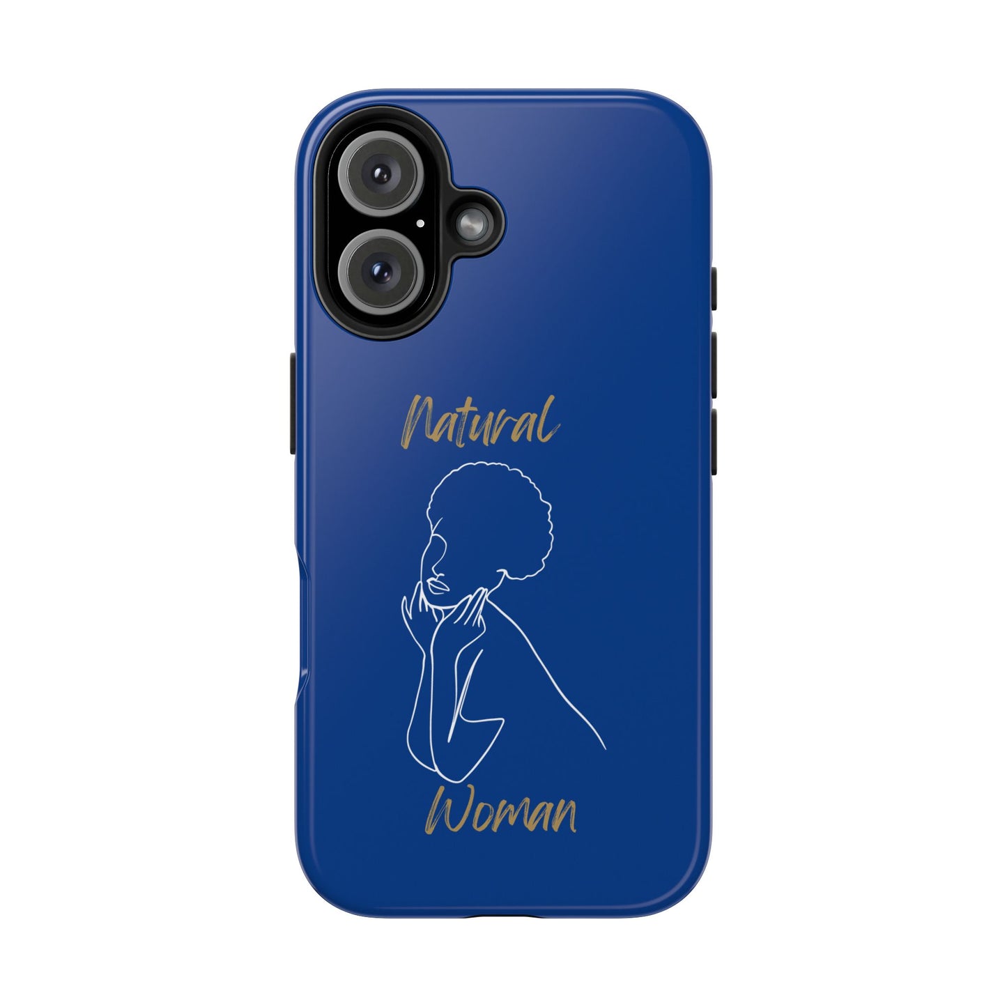 Natural Woman Cute Afro (WL)Tough Phone Cases DARK BLUE