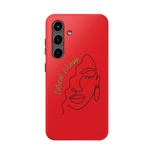 Natural Woman Half Face (BL)Tough Phone Case RED