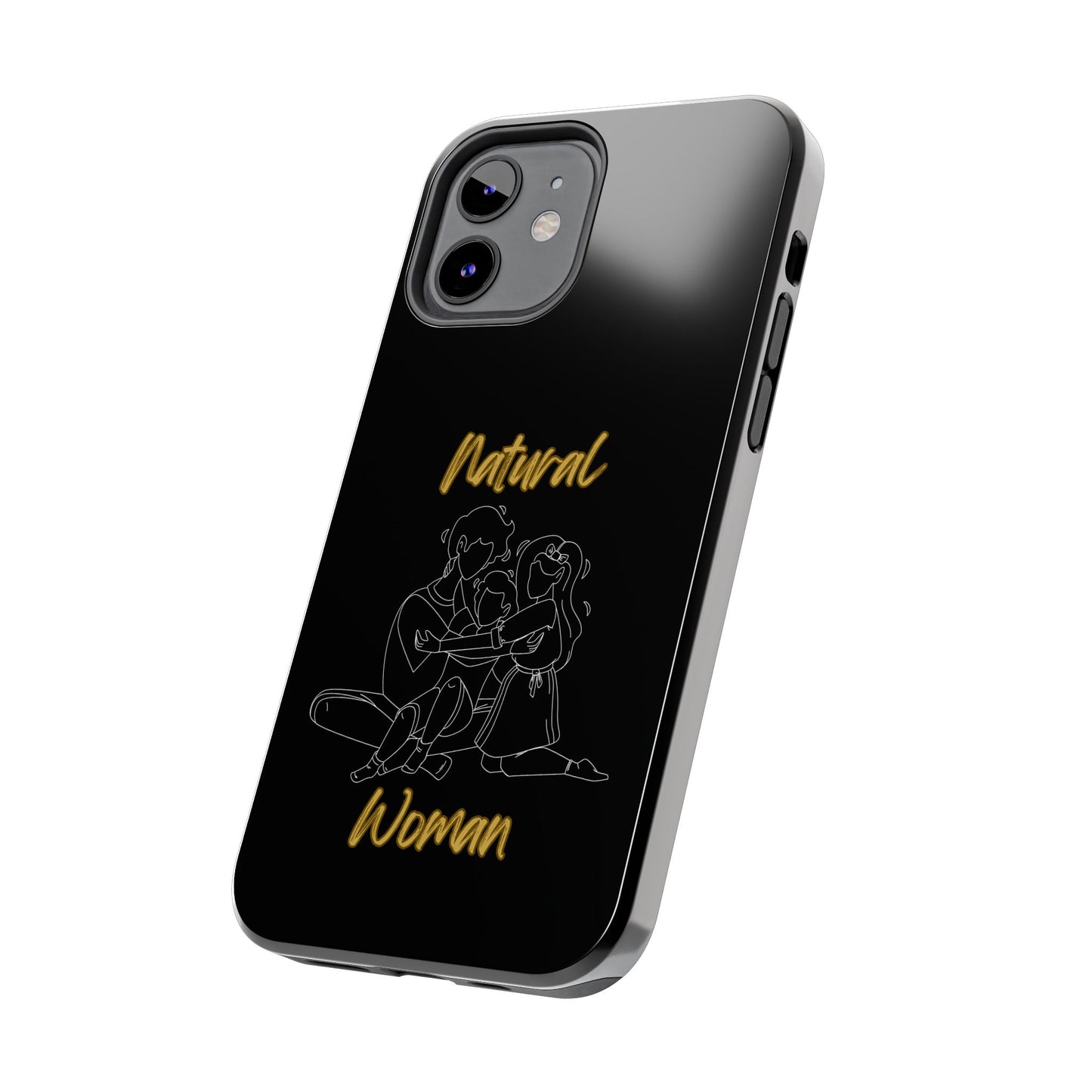 Natural Woman Bear Hugs (WL) Tough Phone Cases BLACK