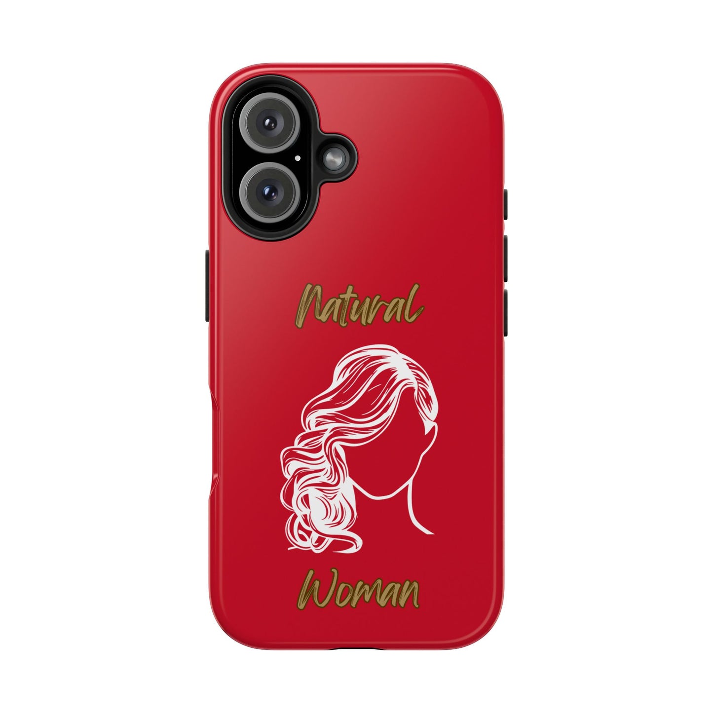 Natural Woman Long Curl (WL)Tough Phone Cases DARK RED