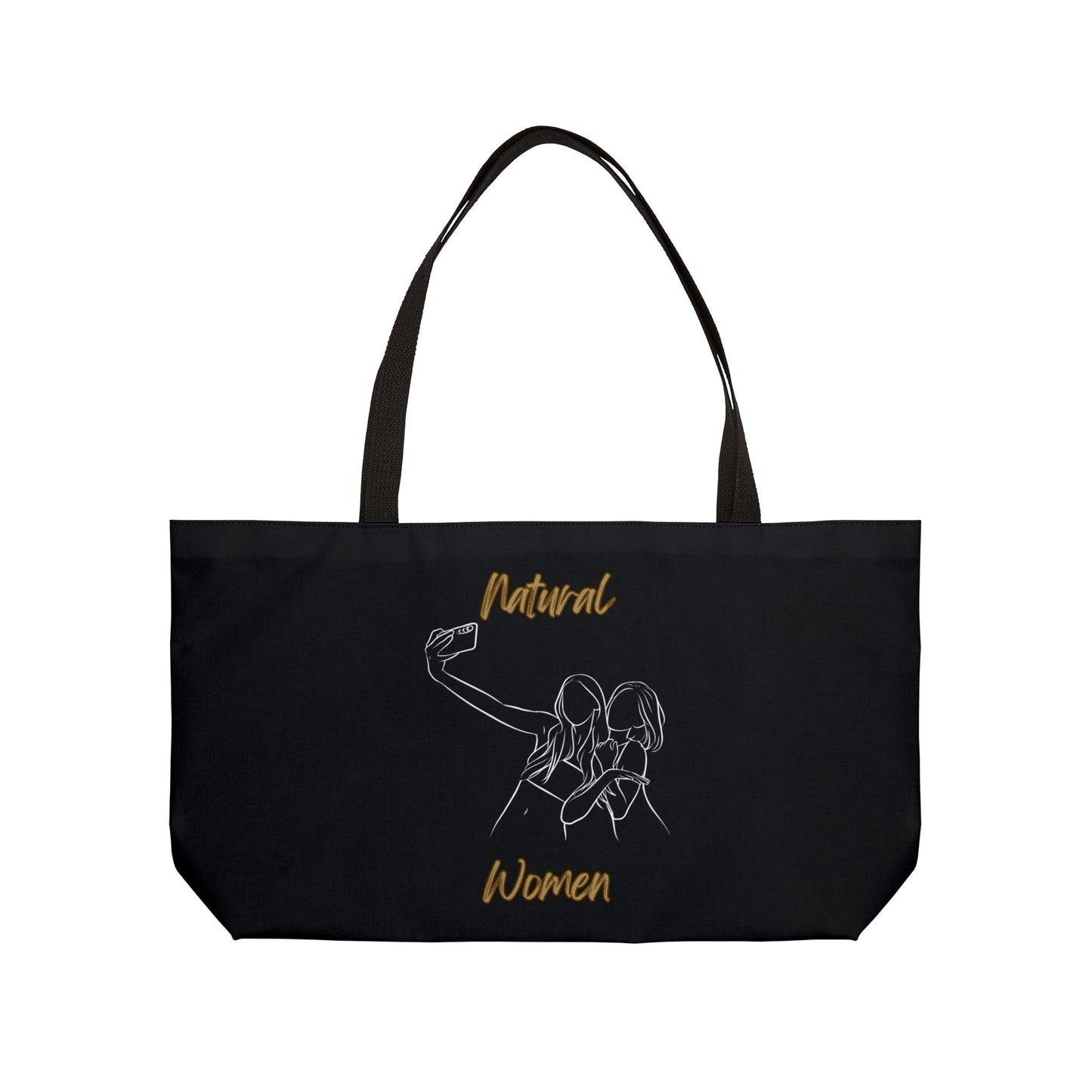 Natural Women Friends Selfie (WL) Weekender Tote Bag BLACK