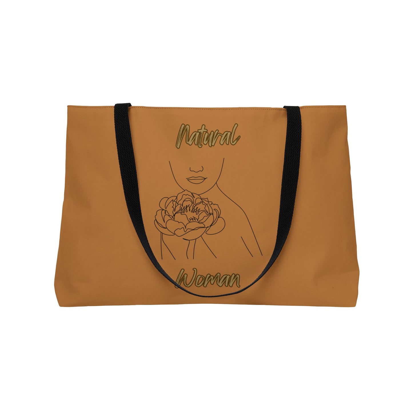Natural Woman Kissed Flower (BL) Weekender Tote Bag LIGHT BROWN