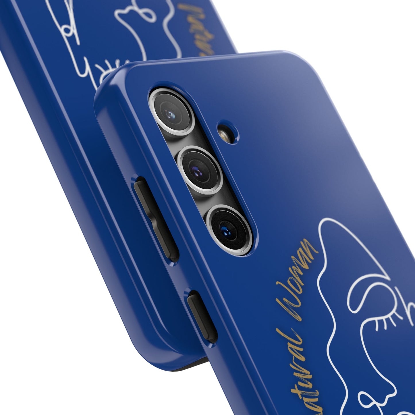 Natural Woman Half Face (WL)Tough Phone Case DARK BLUE